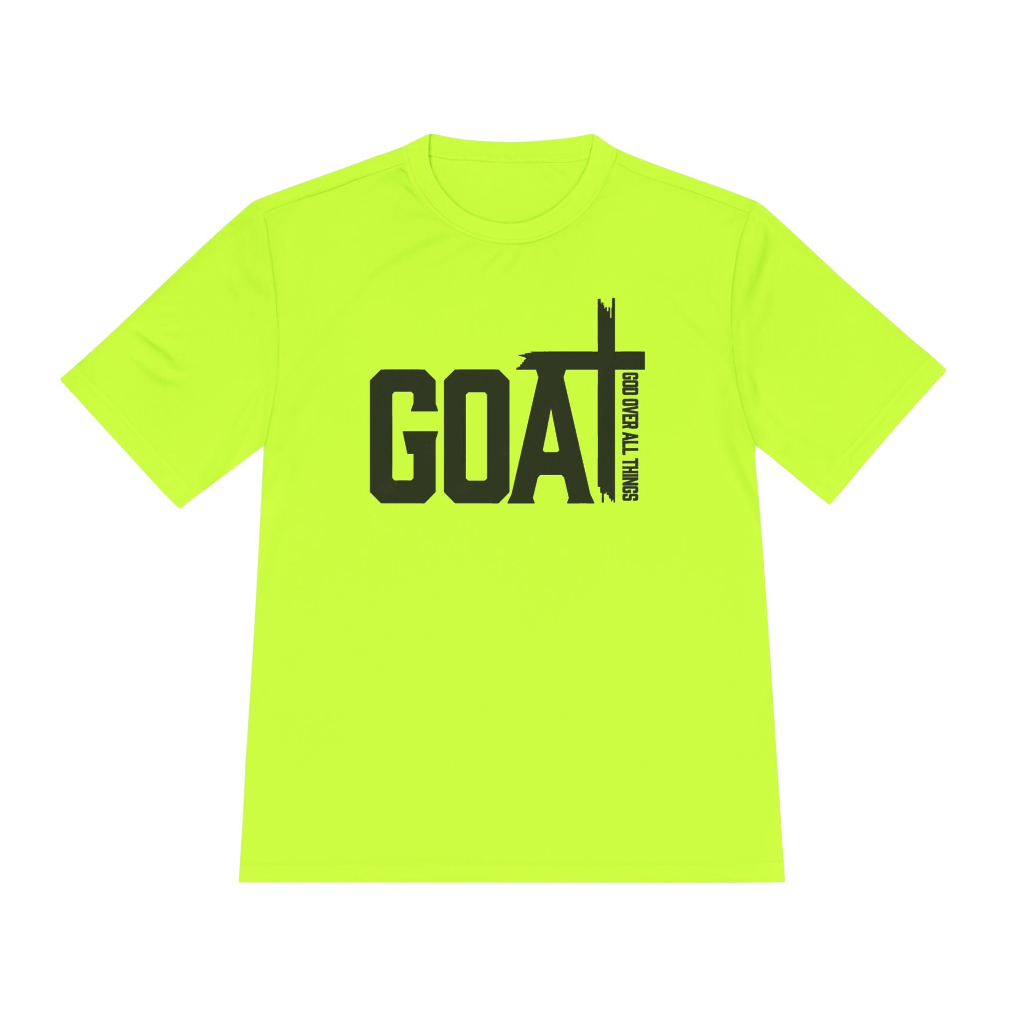 GOAT Cross Athletic Tee — "Greatest of All Time" Faith-Inspired Sports Shirt