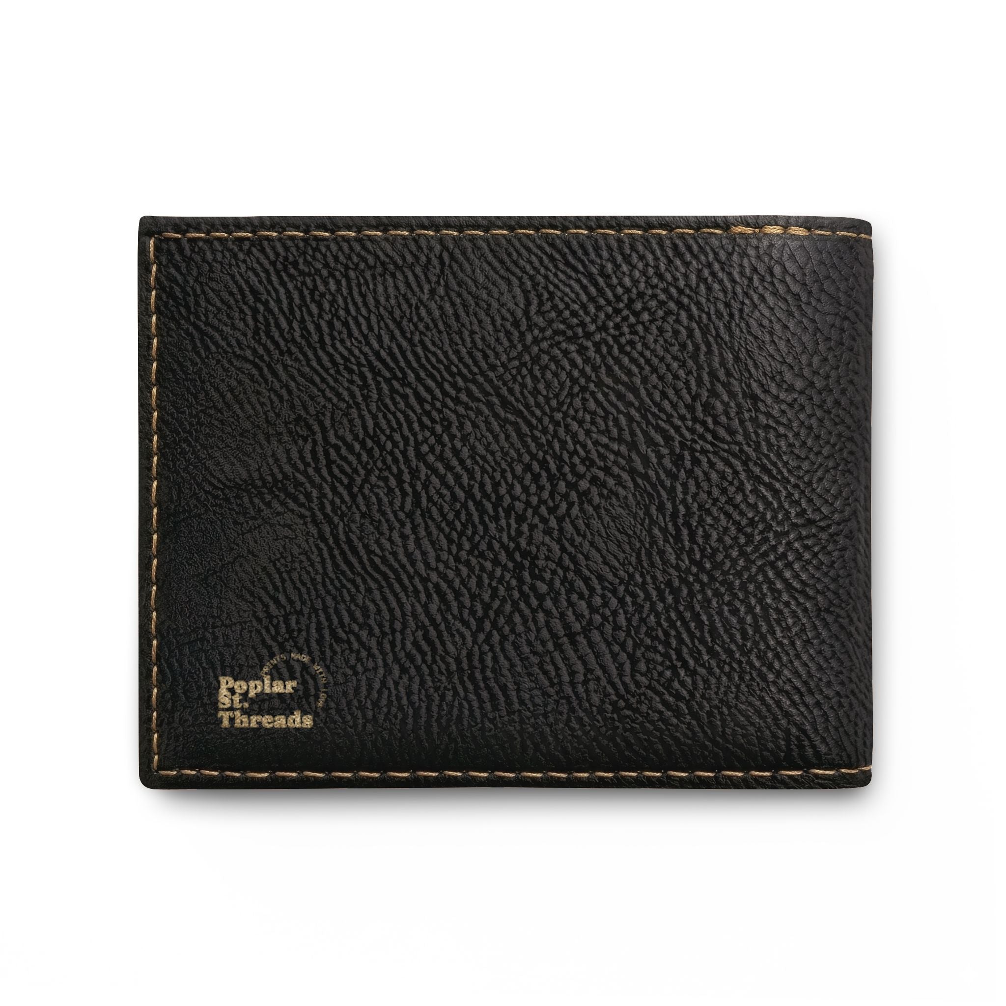 GOAT Leather Bi-Fold Wallet — Slim Flip Wallet with Bold Logo