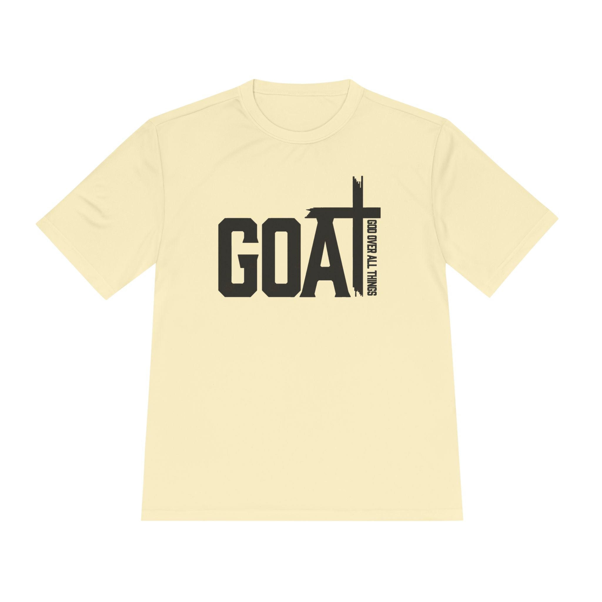 GOAT Cross Athletic Tee — "Greatest of All Time" Faith-Inspired Sports Shirt