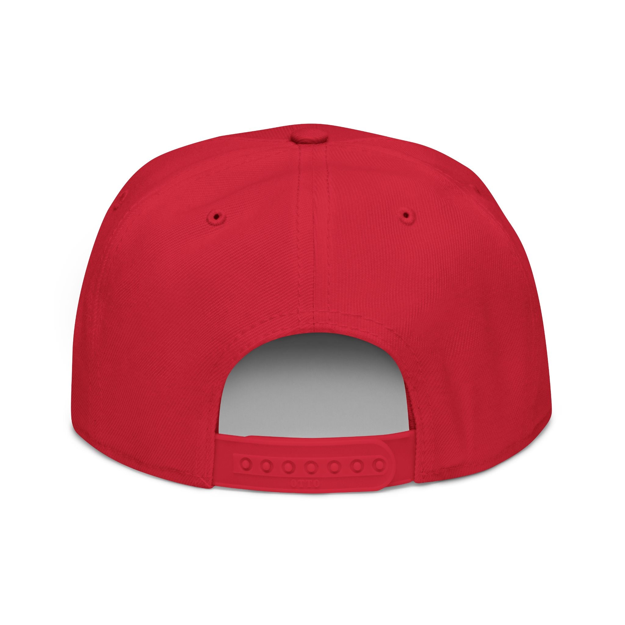Embroidered Spiral Logo Snapback Hat — Black & Charcoal Flat-Brim Cap