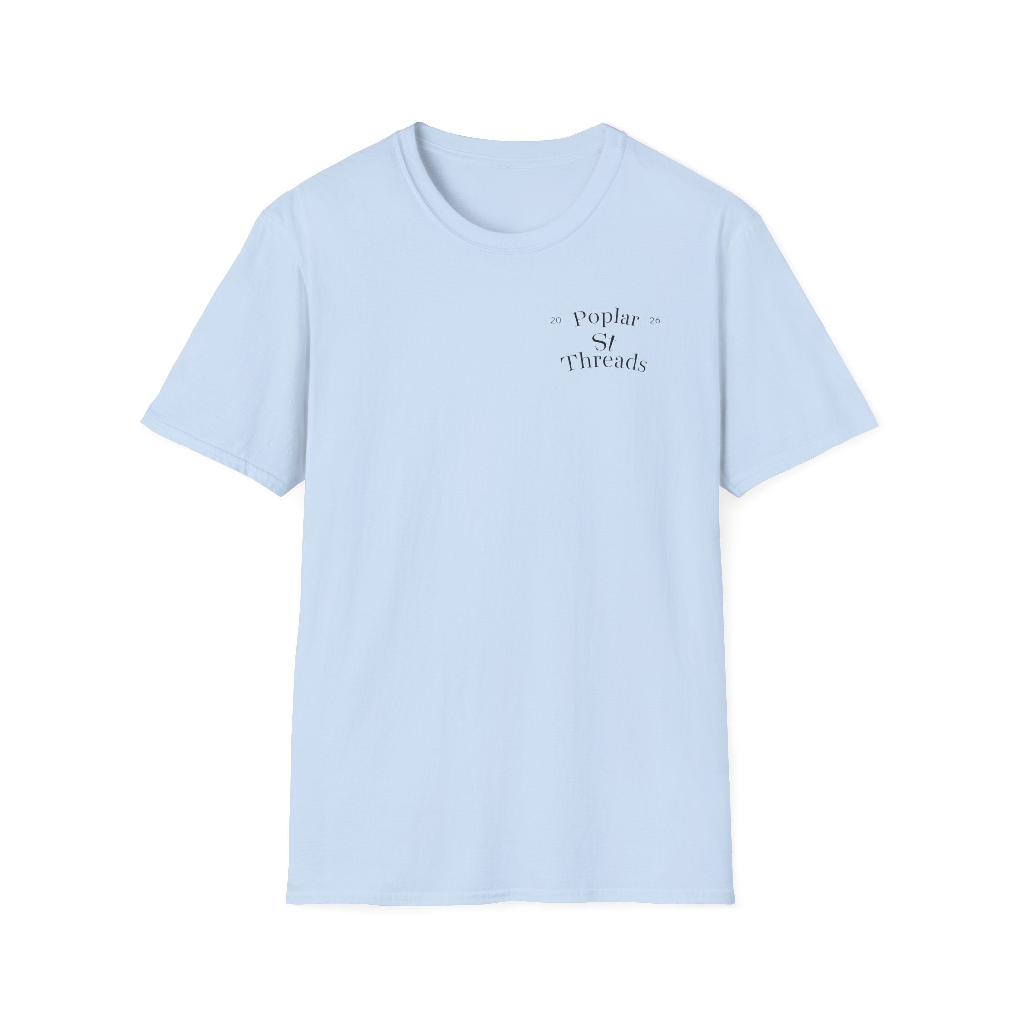 Retro Script T-Shirt — "Poplar St Threads" Graphic Tee