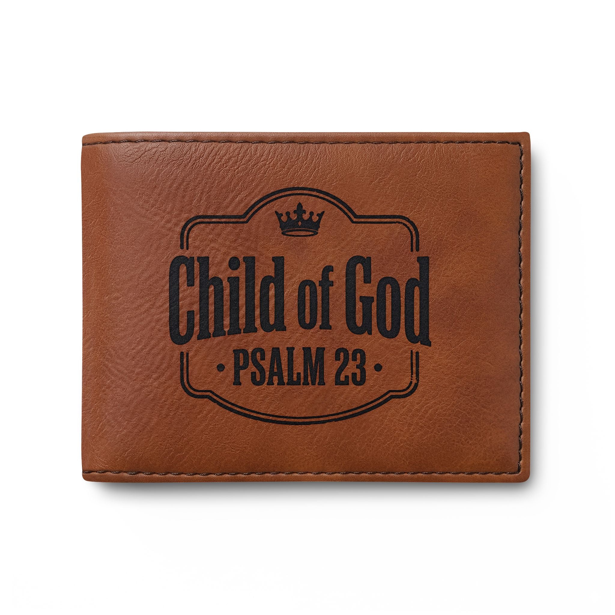 Child of God Bifold Wallet – Psalm 23 Leather Card Wallet