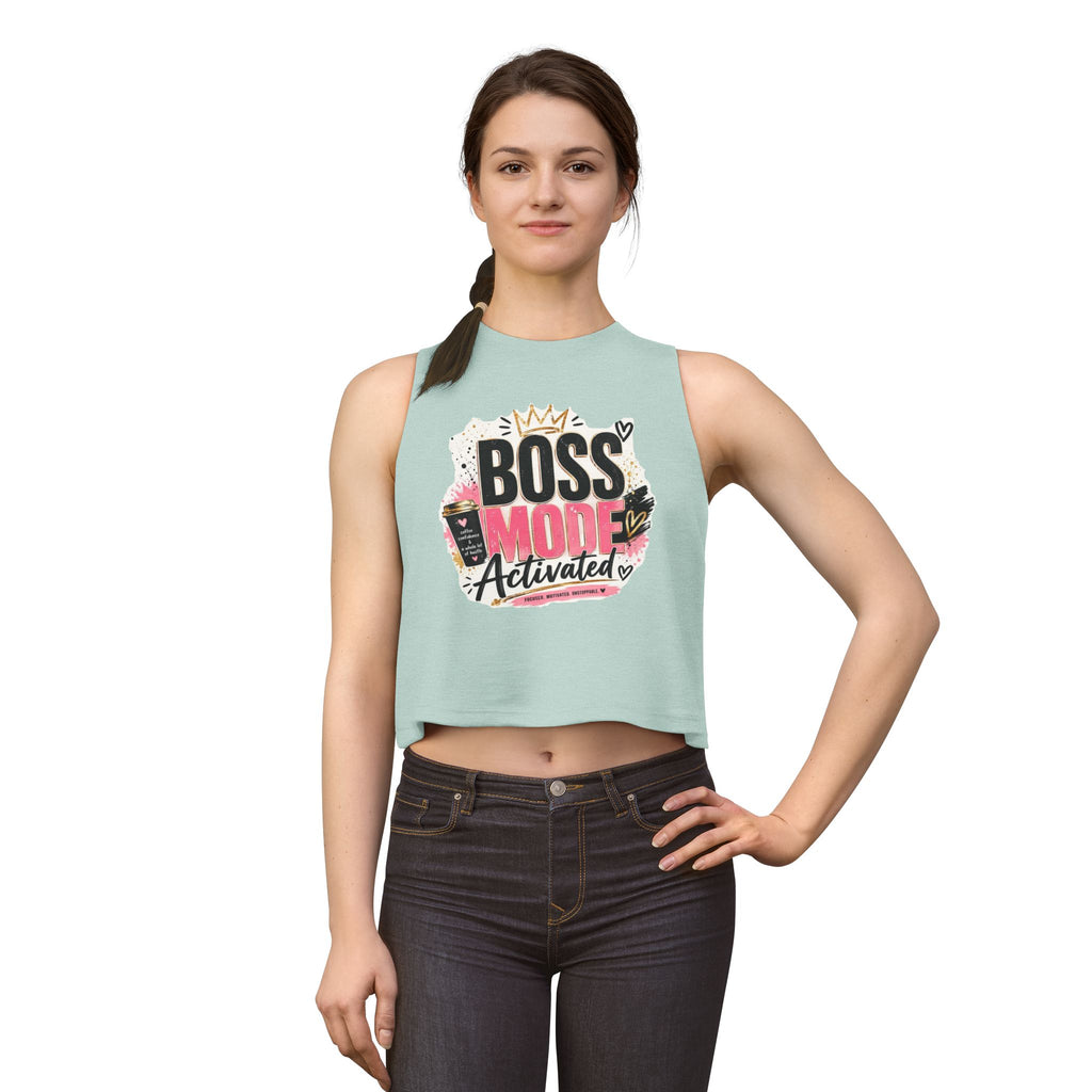 Boss Mode Activated Crop Top — Motivational Women's Cropped Tank