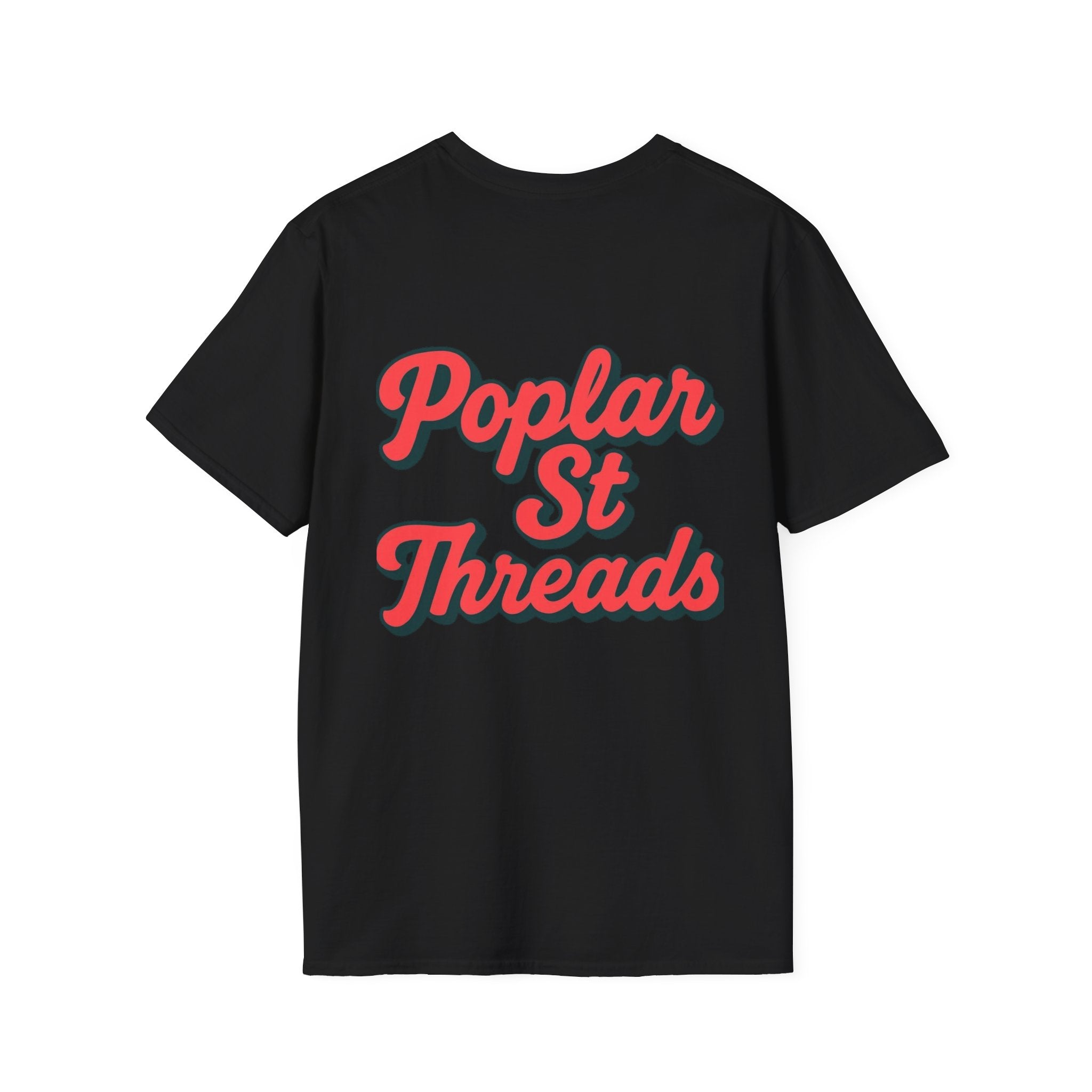 Retro Script T-Shirt — "Poplar St Threads" Graphic Tee