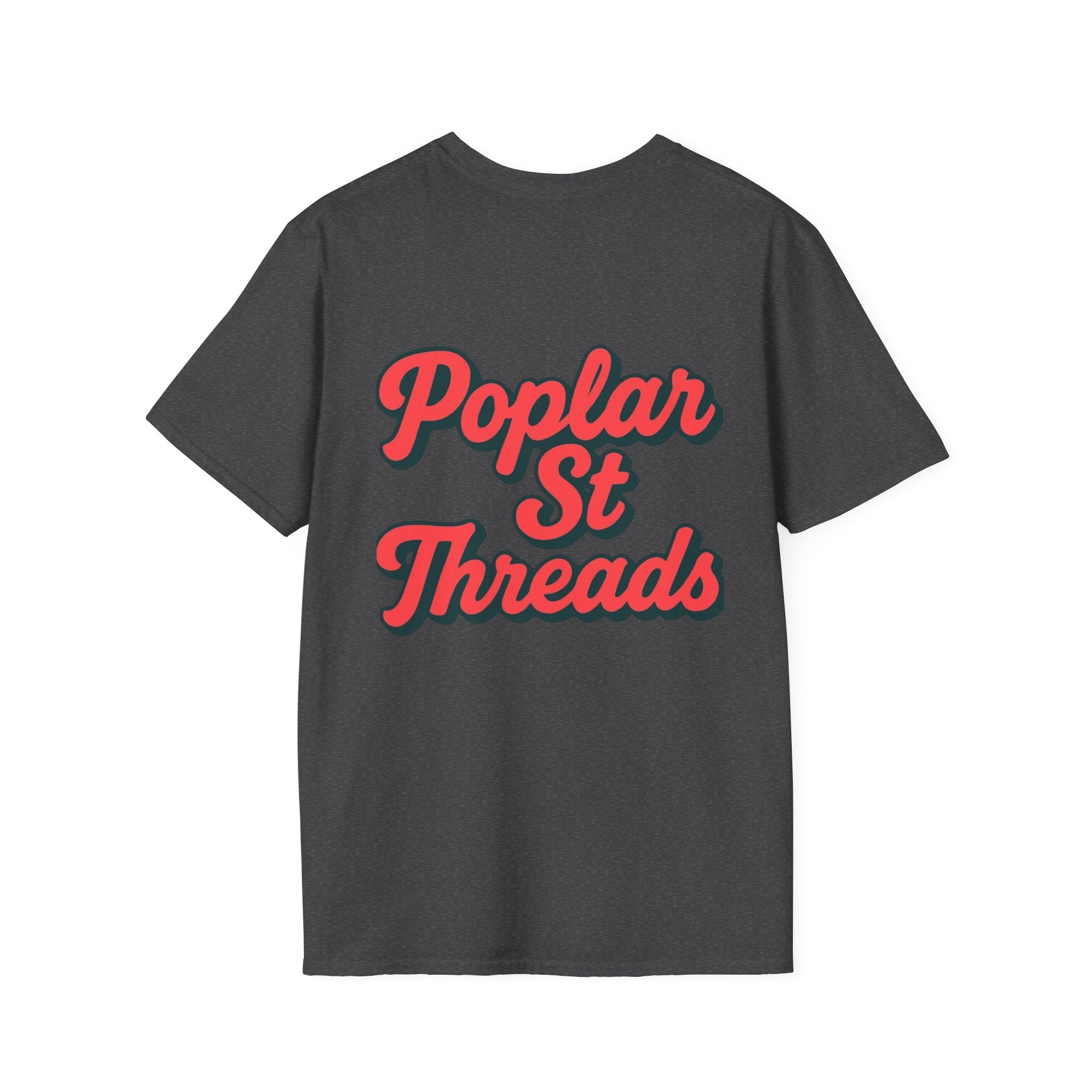 Retro Script T-Shirt — "Poplar St Threads" Graphic Tee
