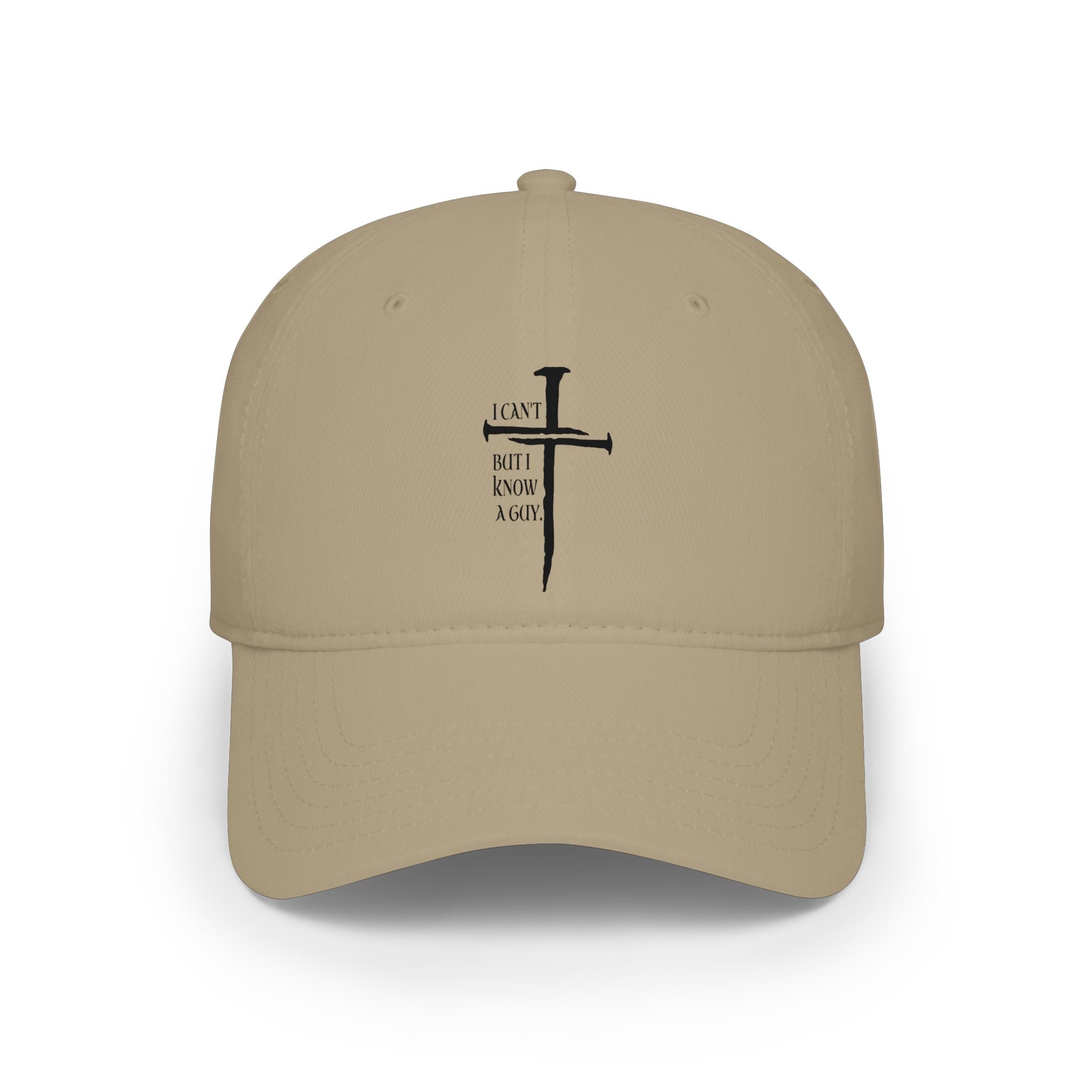 Christian Cross Baseball Cap — "I Am Not a Rock" Minimal Faith Hat
