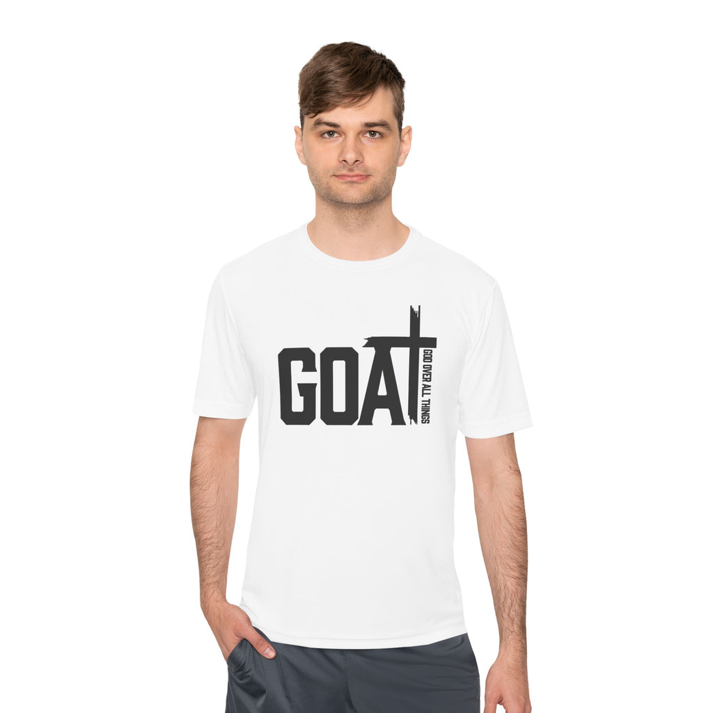 GOAT Cross Athletic Tee — "Greatest of All Time" Faith-Inspired Sports Shirt