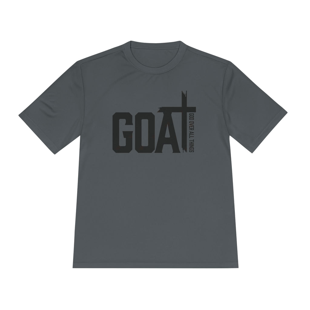GOAT Cross Athletic Tee — "Greatest of All Time" Faith-Inspired Sports Shirt