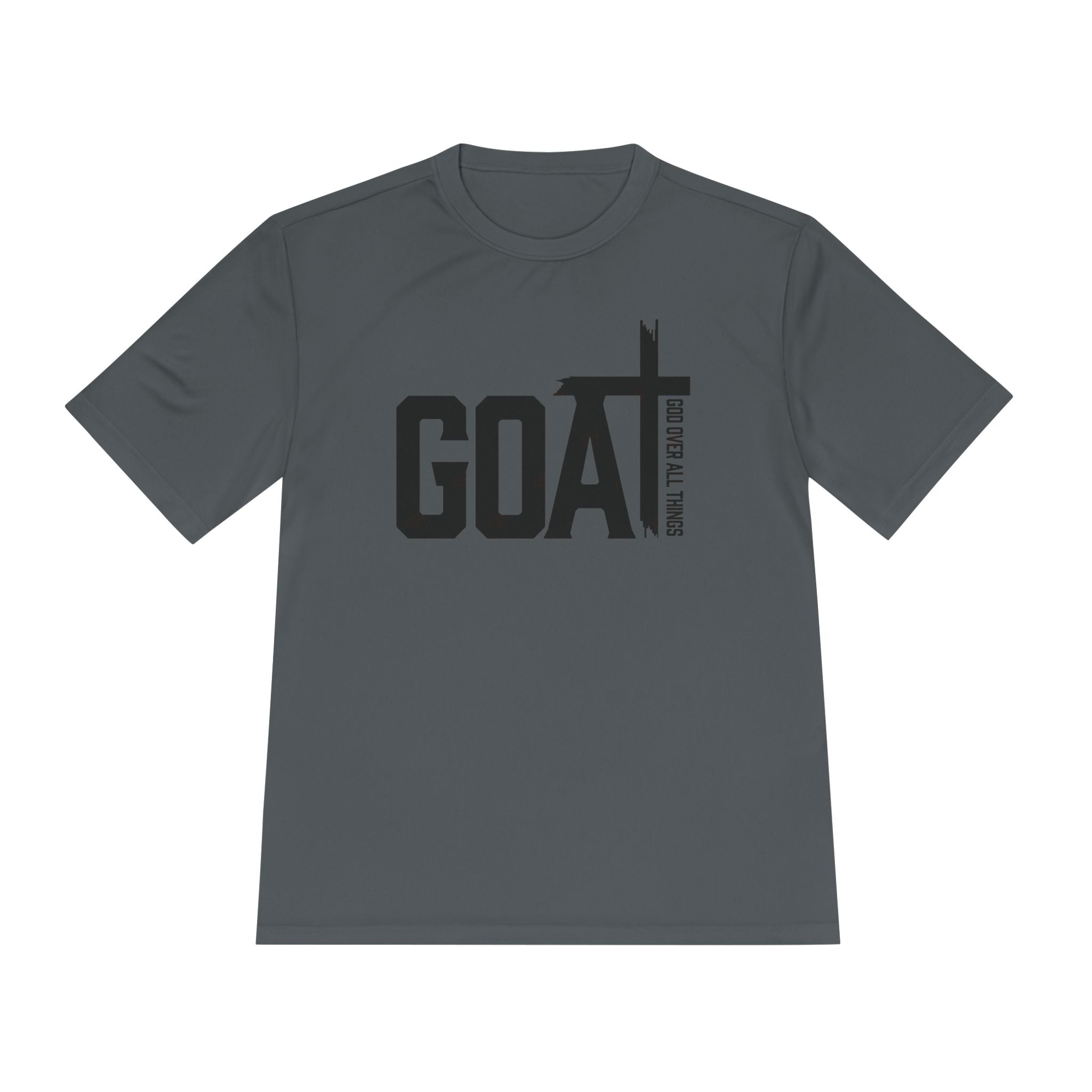 GOAT Cross Athletic Tee — "Greatest of All Time" Faith-Inspired Sports Shirt