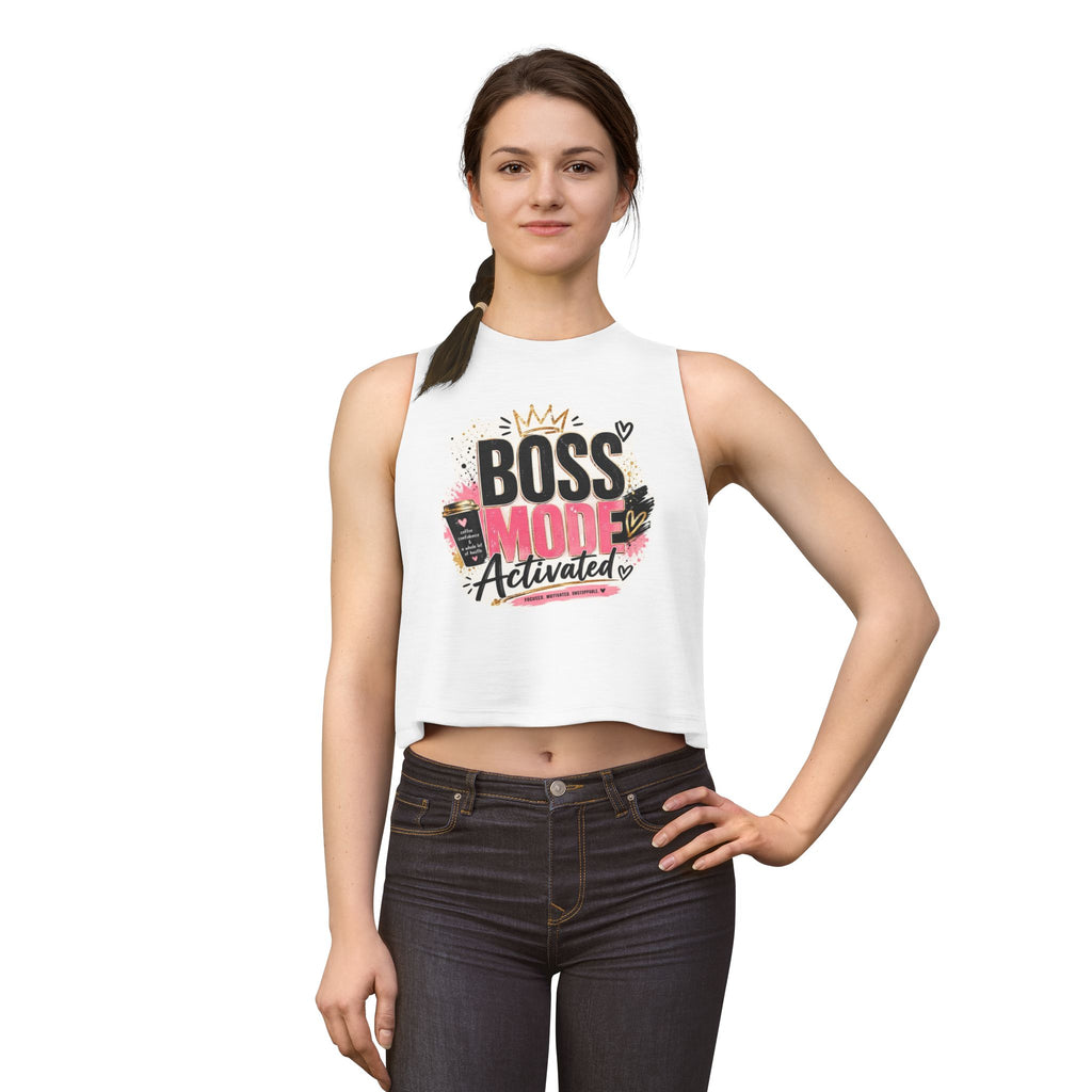 Boss Mode Activated Crop Top — Motivational Women's Cropped Tank