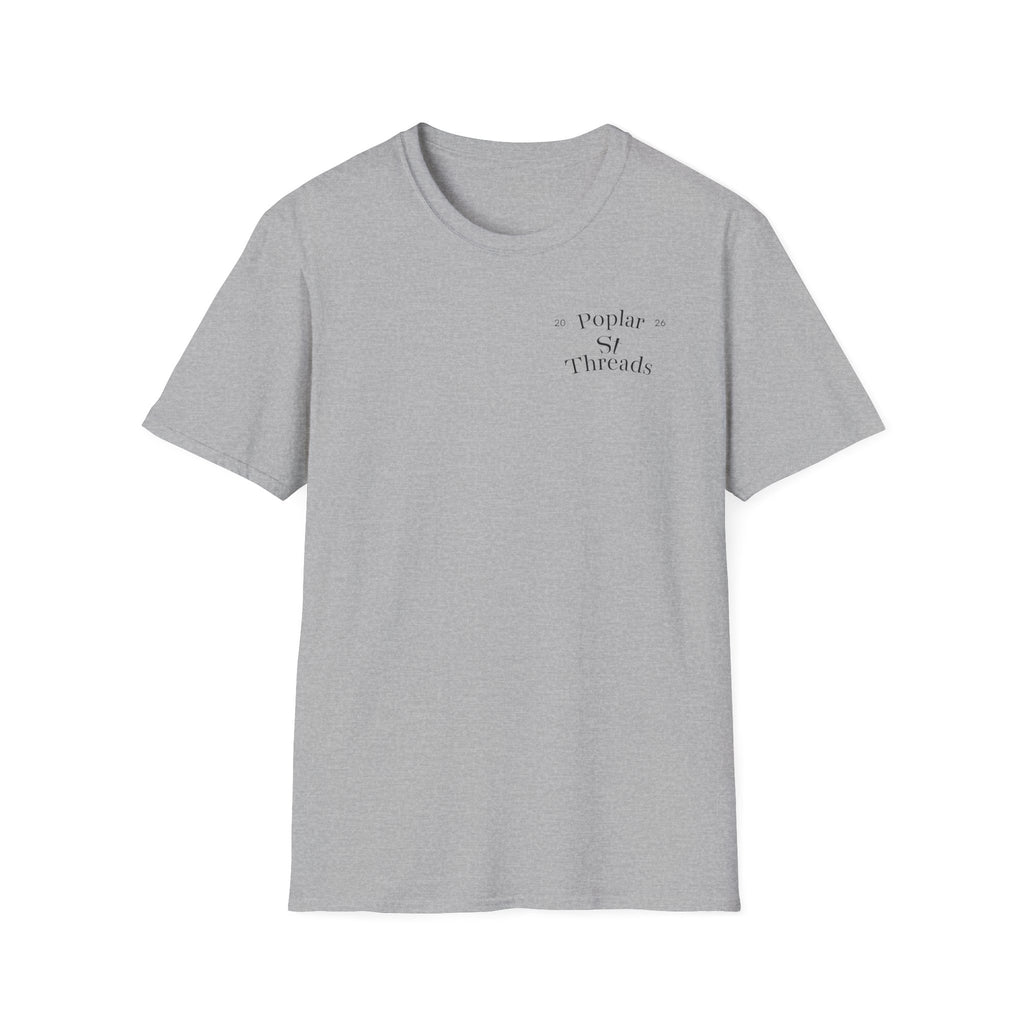 Retro Script T-Shirt — "Poplar St Threads" Graphic Tee