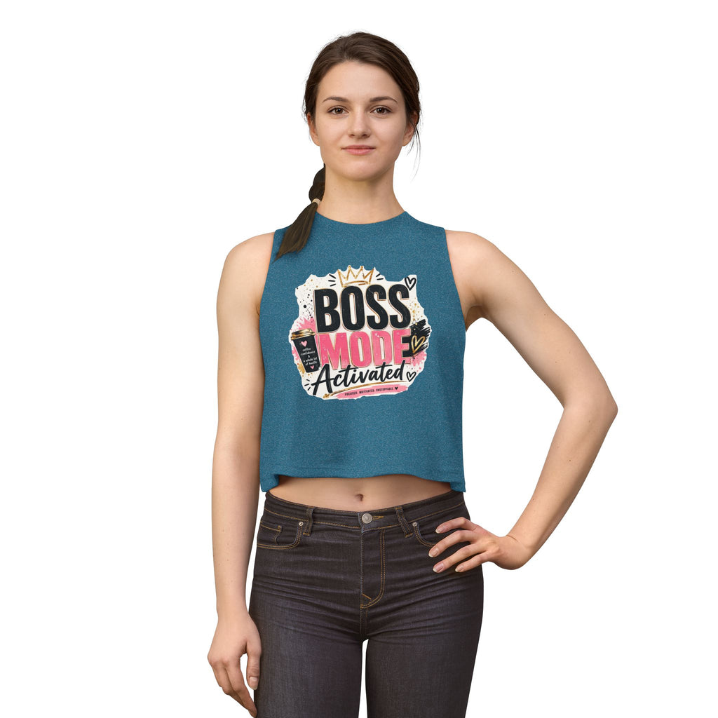 Boss Mode Activated Crop Top — Motivational Women's Cropped Tank