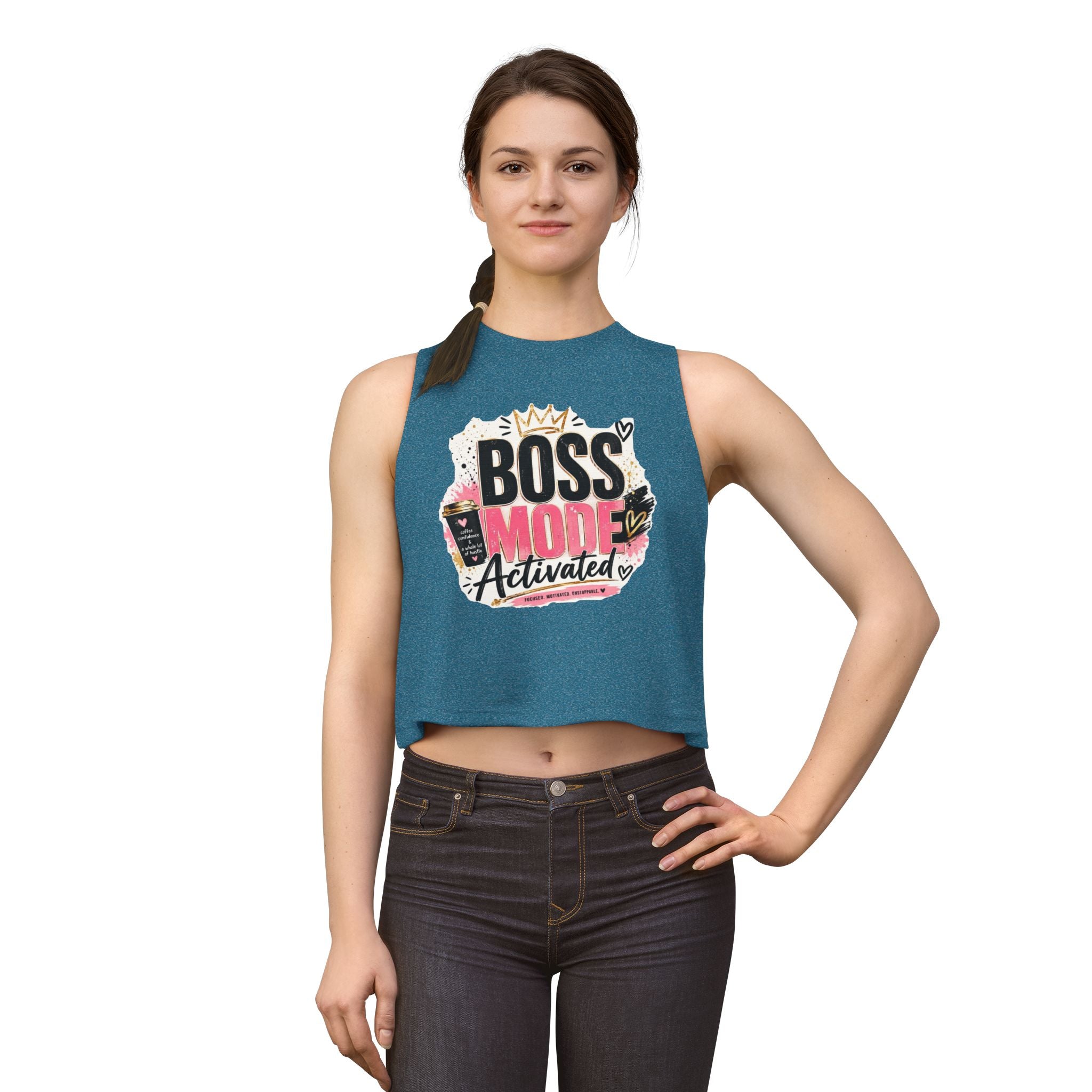 Boss Mode Activated Crop Top — Motivational Women's Cropped Tank