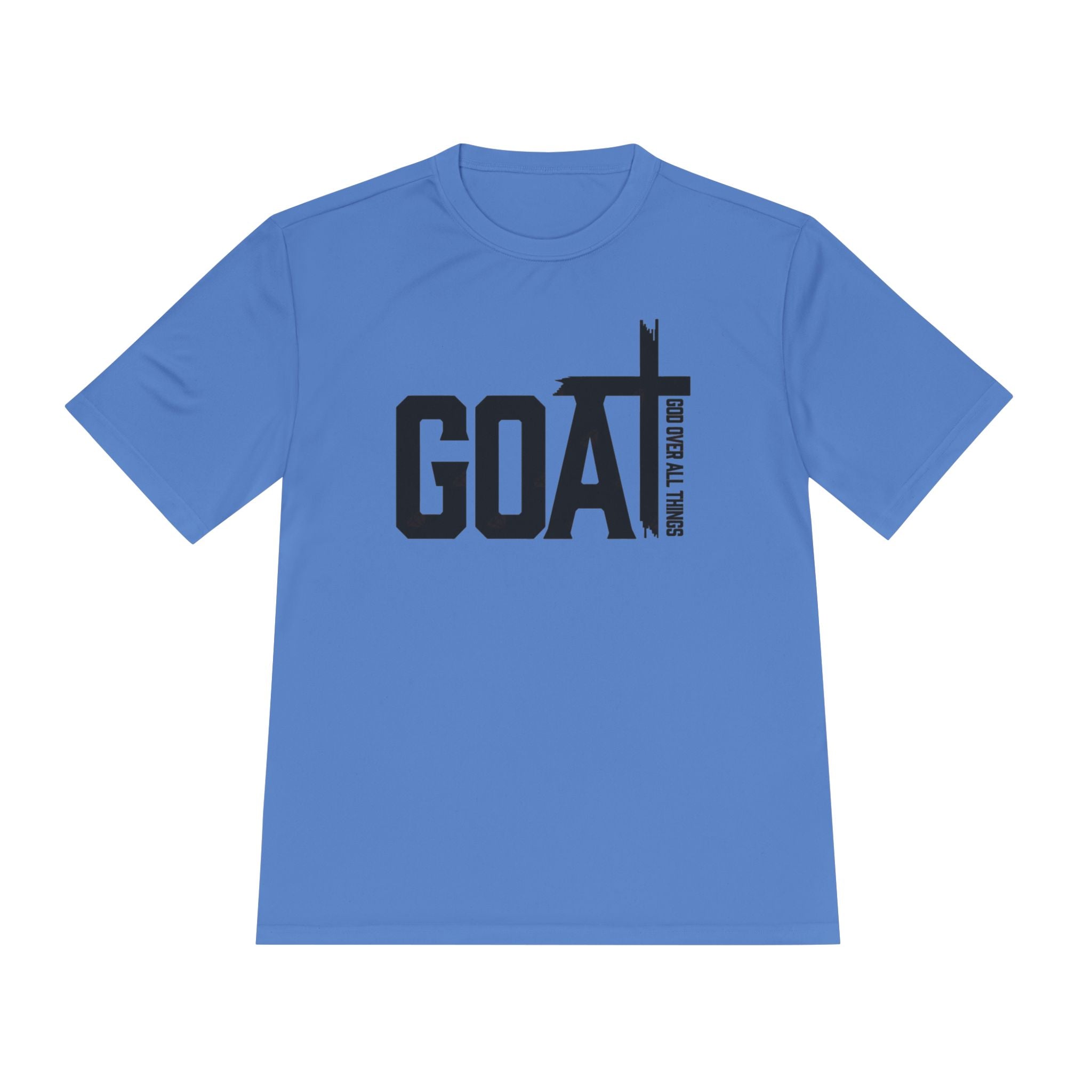 GOAT Cross Athletic Tee — "Greatest of All Time" Faith-Inspired Sports Shirt