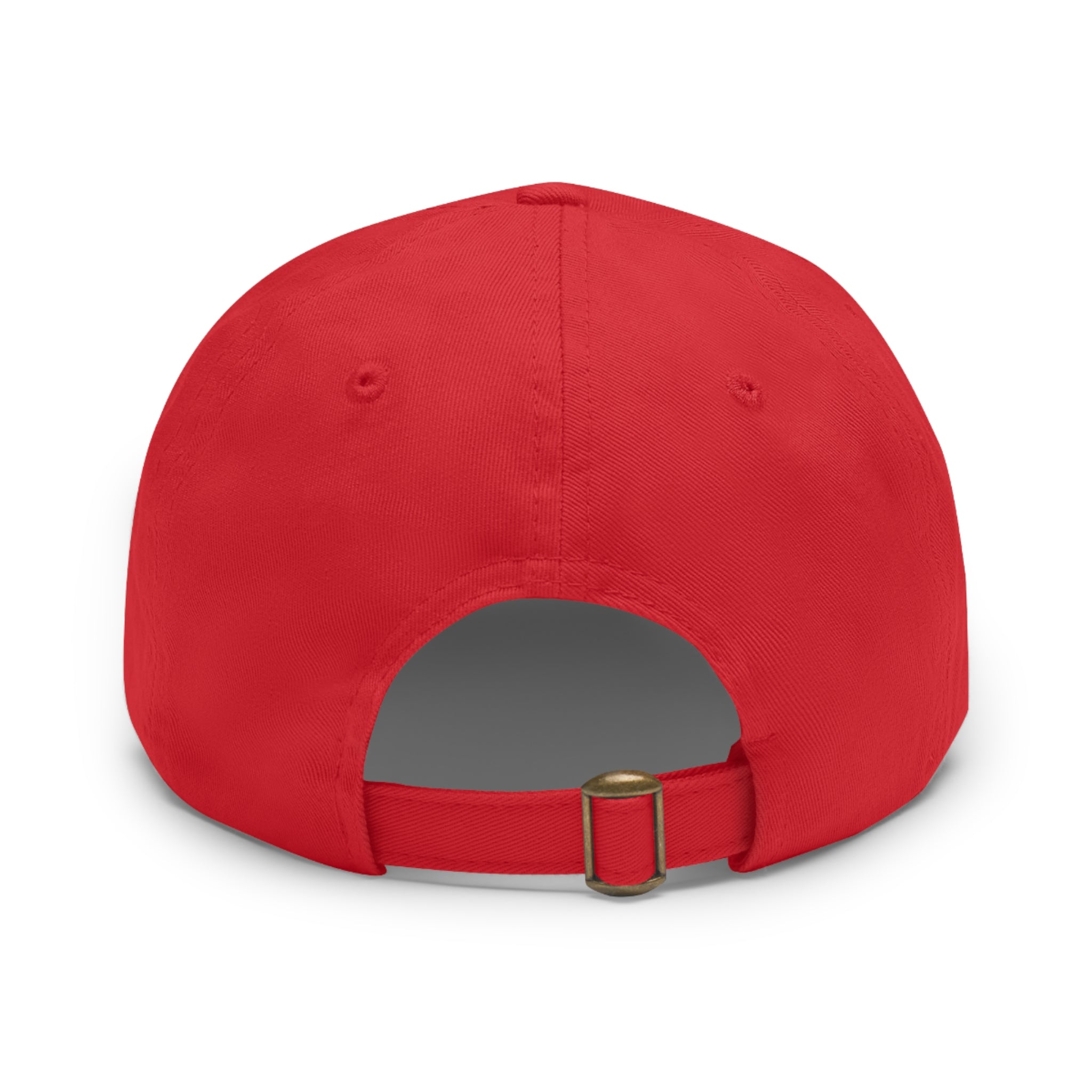Leather Patch Dad Hat — "Poplar ST Threads" Embroidered Rectangle Cap