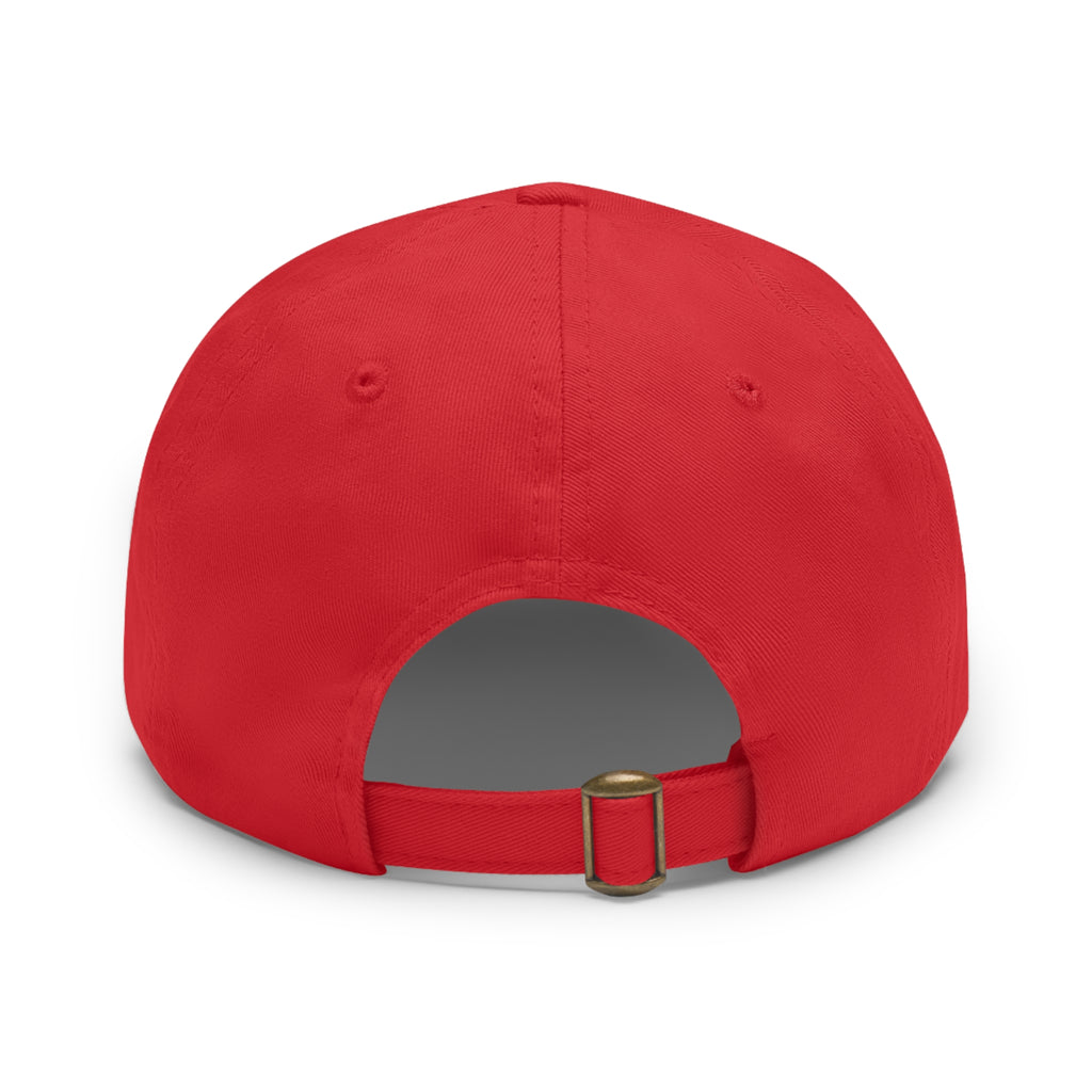 Leather Patch Dad Hat — "Poplar ST Threads" Embroidered Rectangle Cap