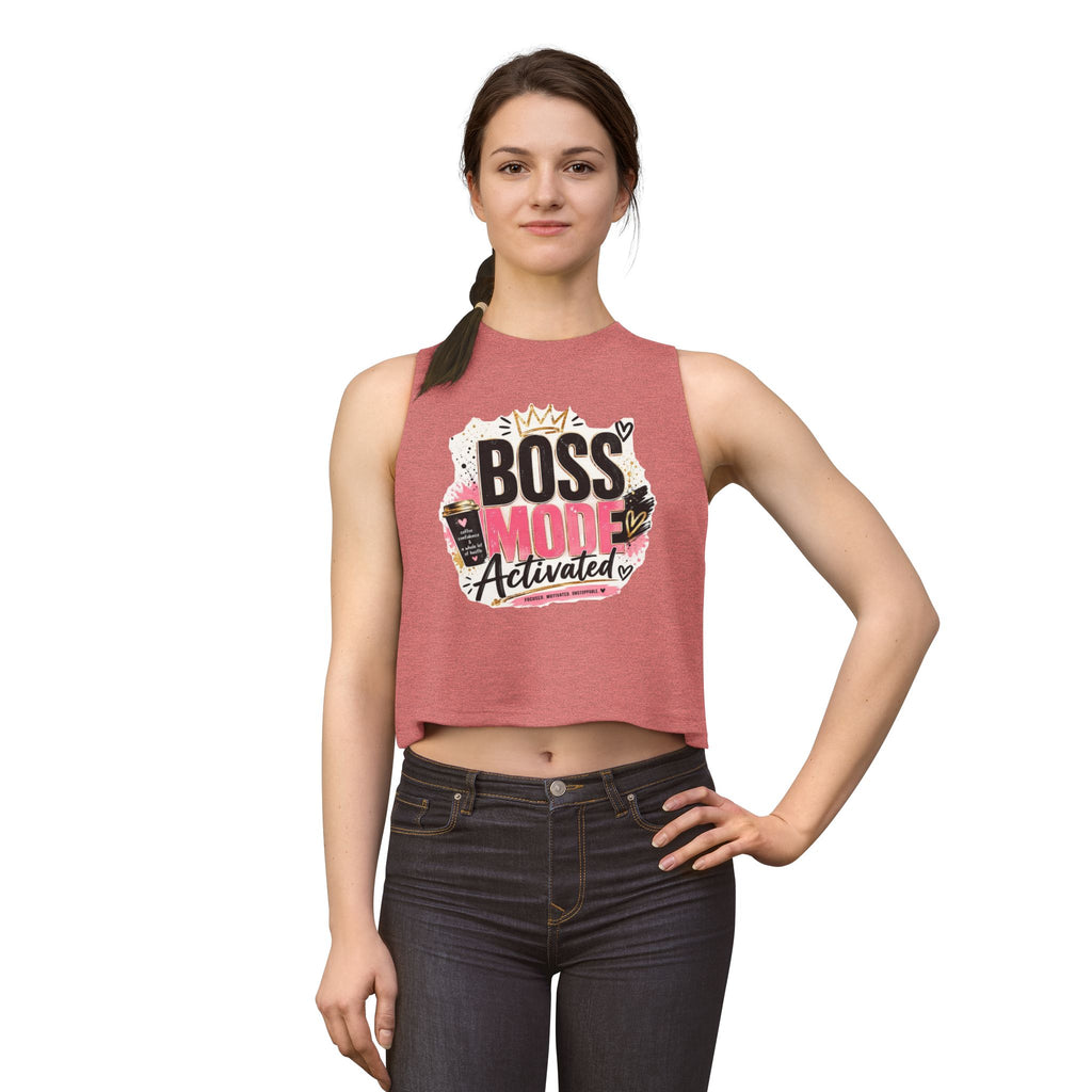 Boss Mode Activated Crop Top — Motivational Women's Cropped Tank