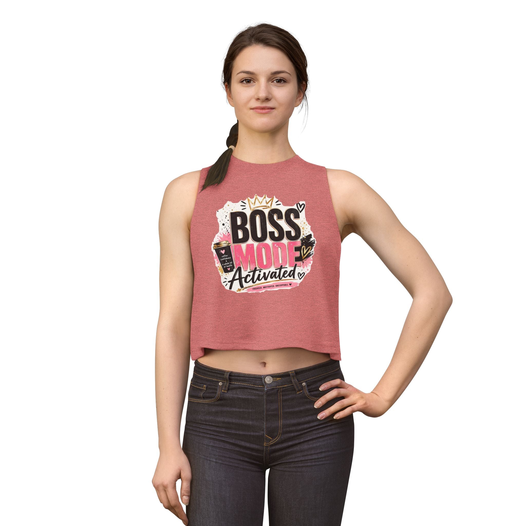 Boss Mode Activated Crop Top — Motivational Women's Cropped Tank
