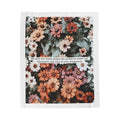 Inspirational Floral Velveteen Plush Blanket — "Stay True to Your Frequency" Cozy Throw