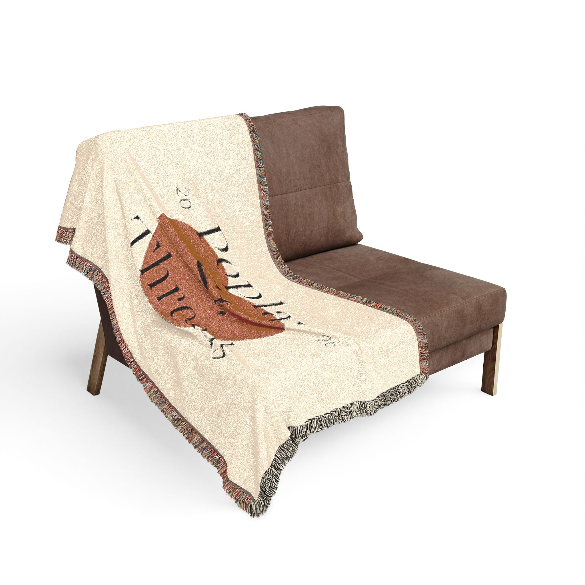 Poplar St. Threads Heart Woven Blanket — Cozy Decorative Throw for Living Room & Gift