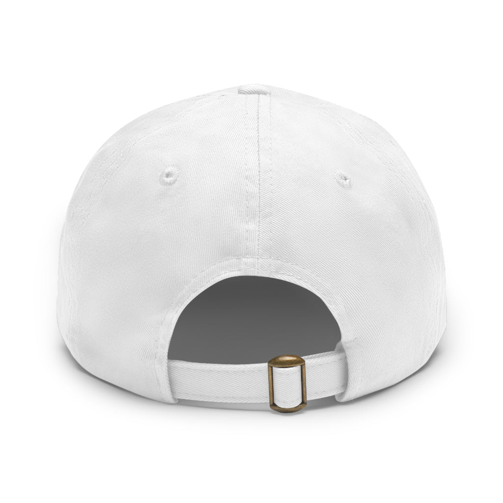 Leather Patch Dad Hat — "Poplar ST Threads" Embroidered Rectangle Cap