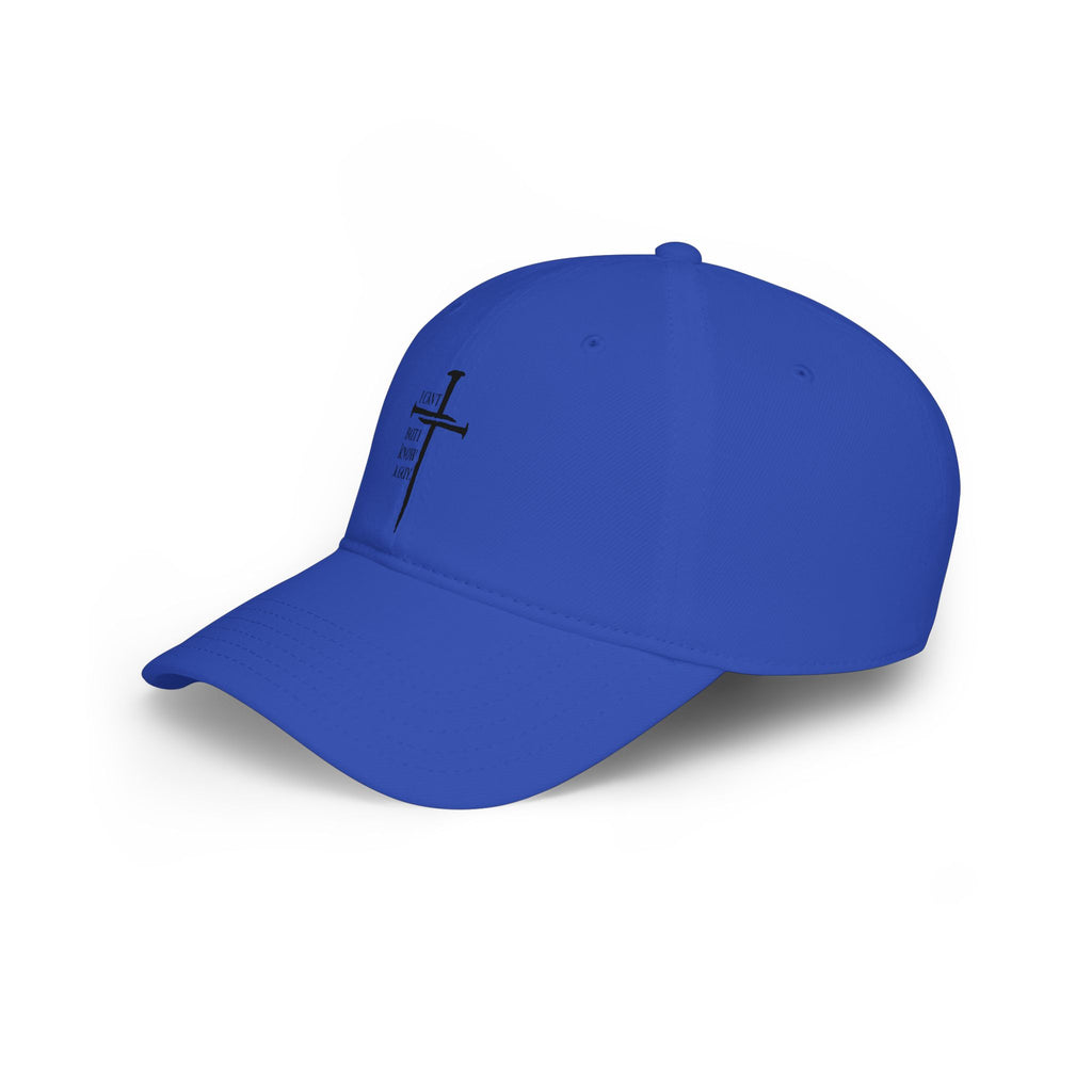 Christian Cross Baseball Cap — "I Am Not a Rock" Minimal Faith Hat