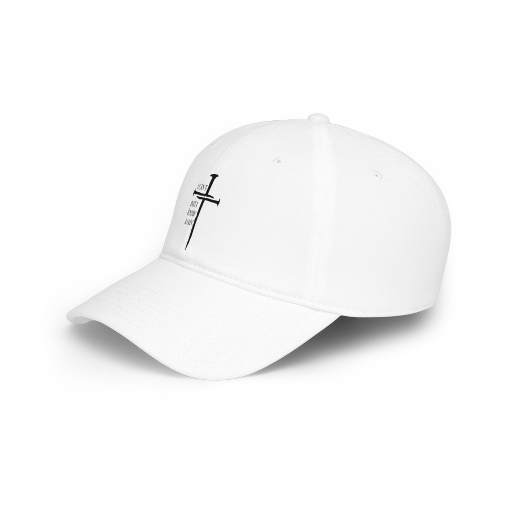 Christian Cross Baseball Cap — "I Am Not a Rock" Minimal Faith Hat