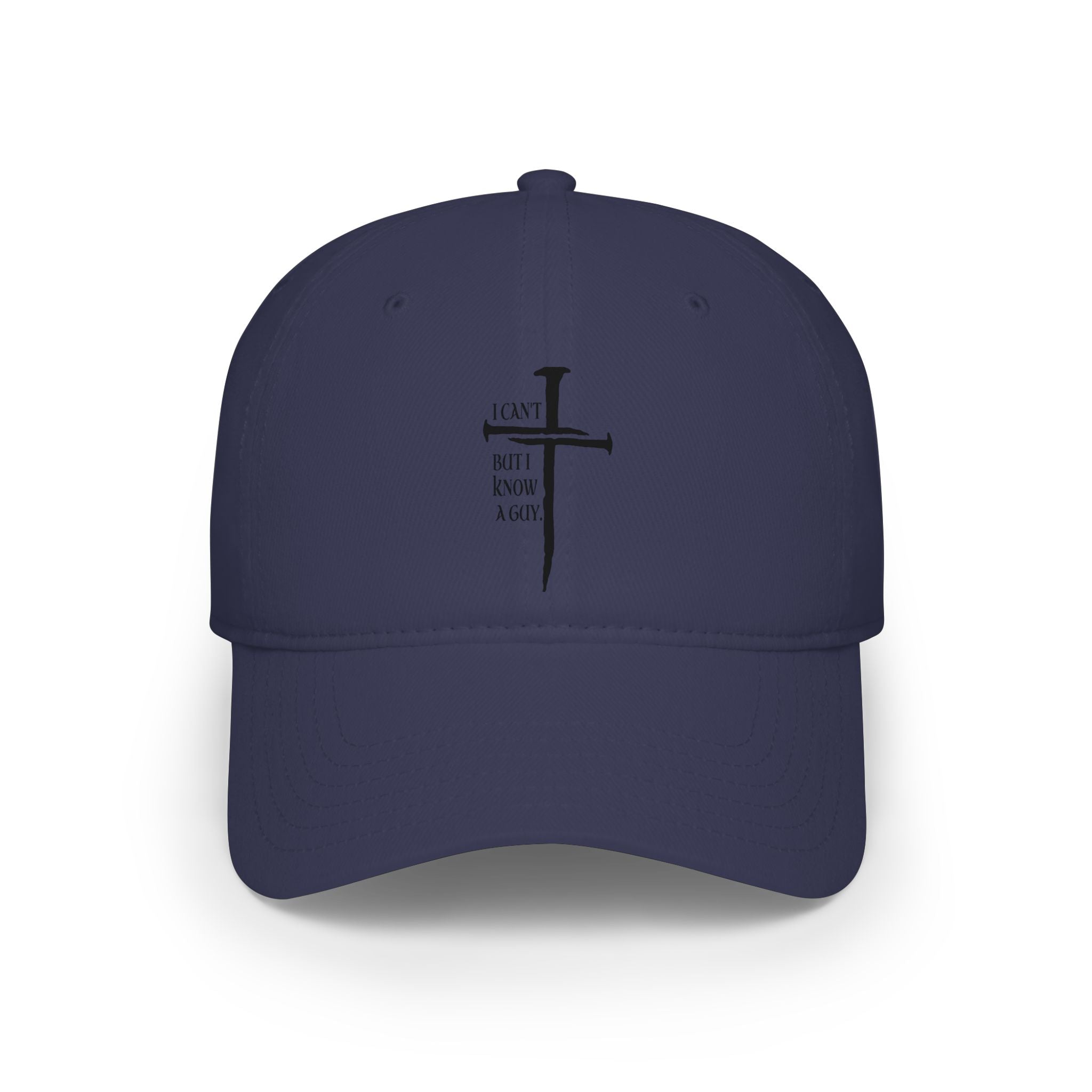 Christian Cross Baseball Cap — "I Am Not a Rock" Minimal Faith Hat