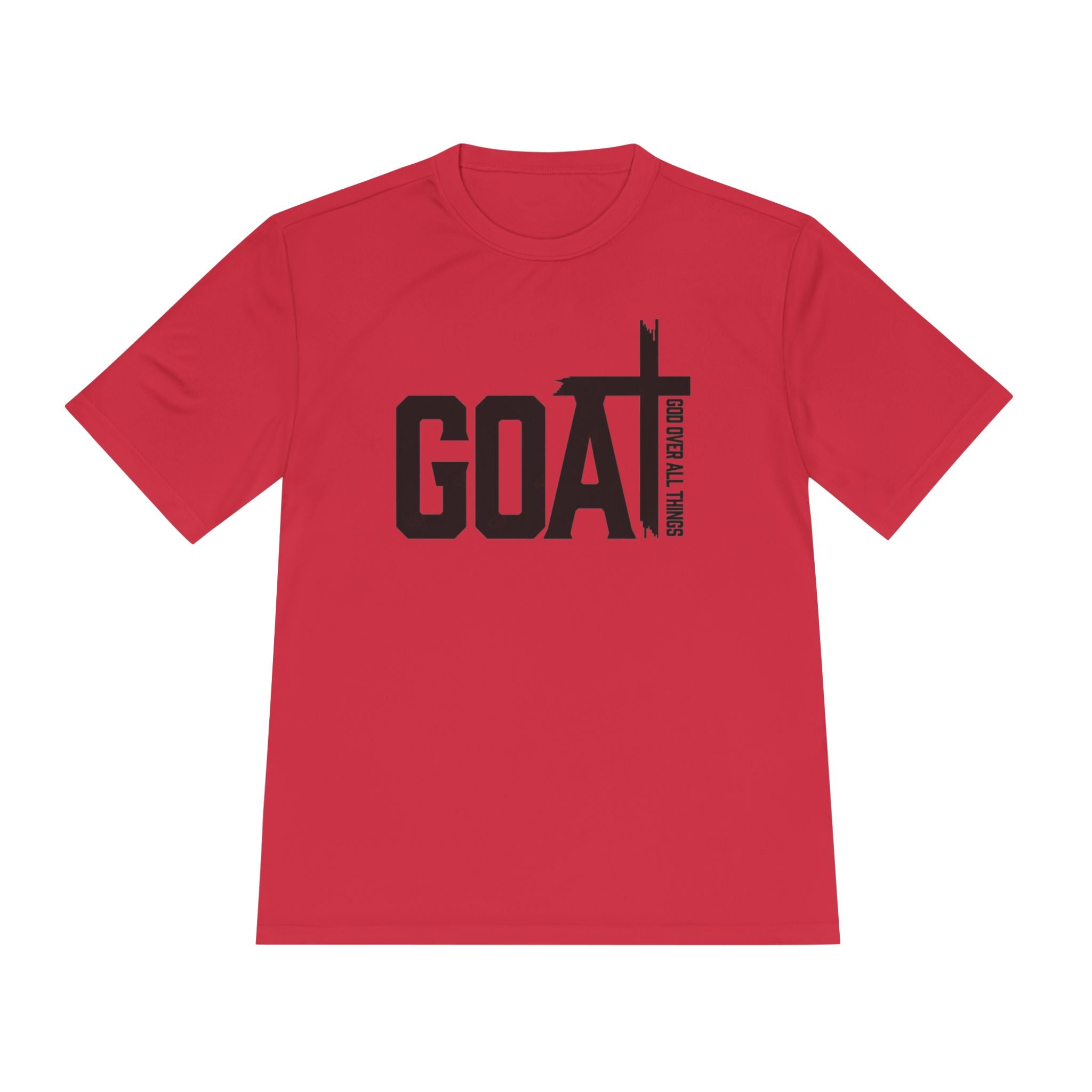 GOAT Cross Athletic Tee — "Greatest of All Time" Faith-Inspired Sports Shirt