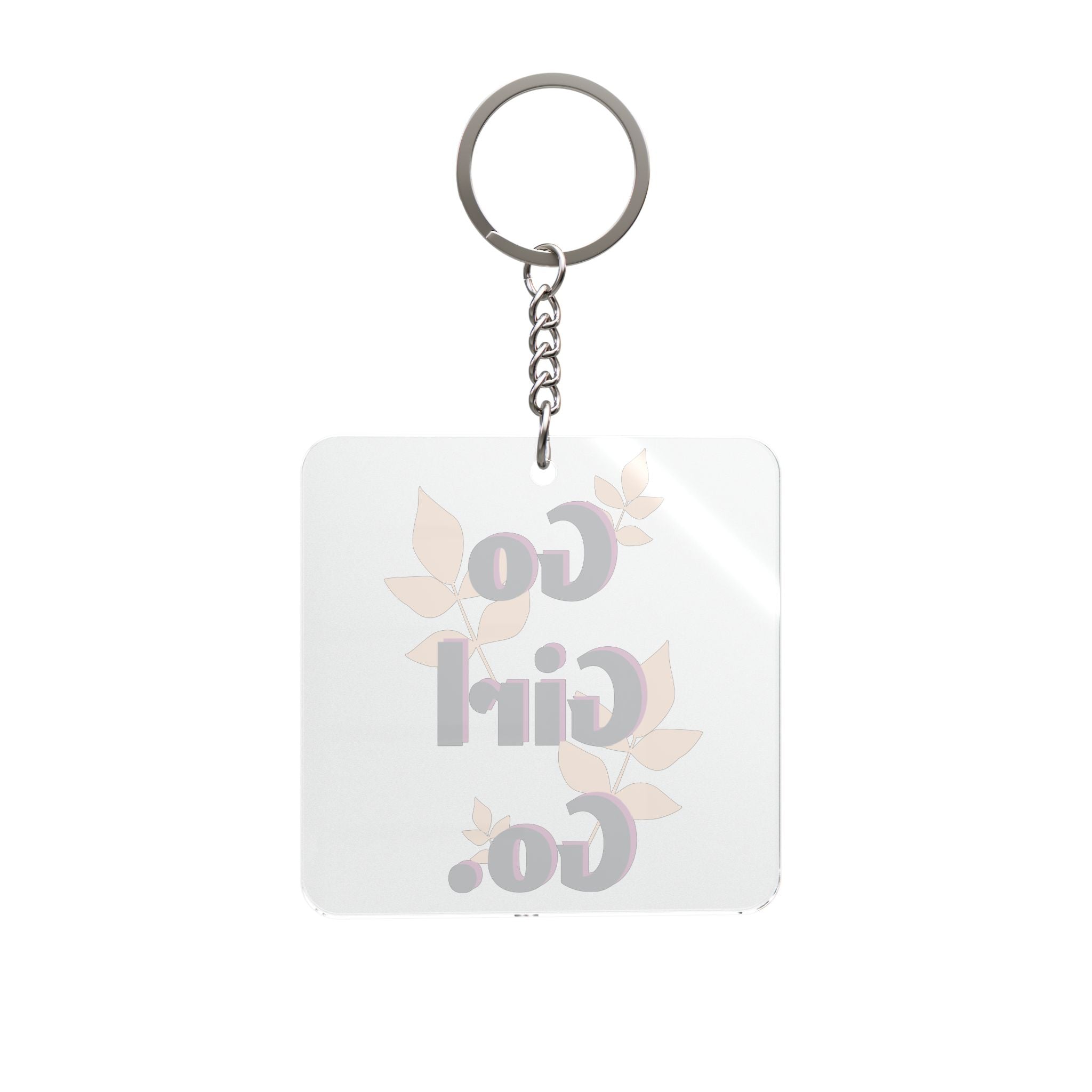 Go Girl Go Square Keychain — Inspirational Motivational Gift for Her