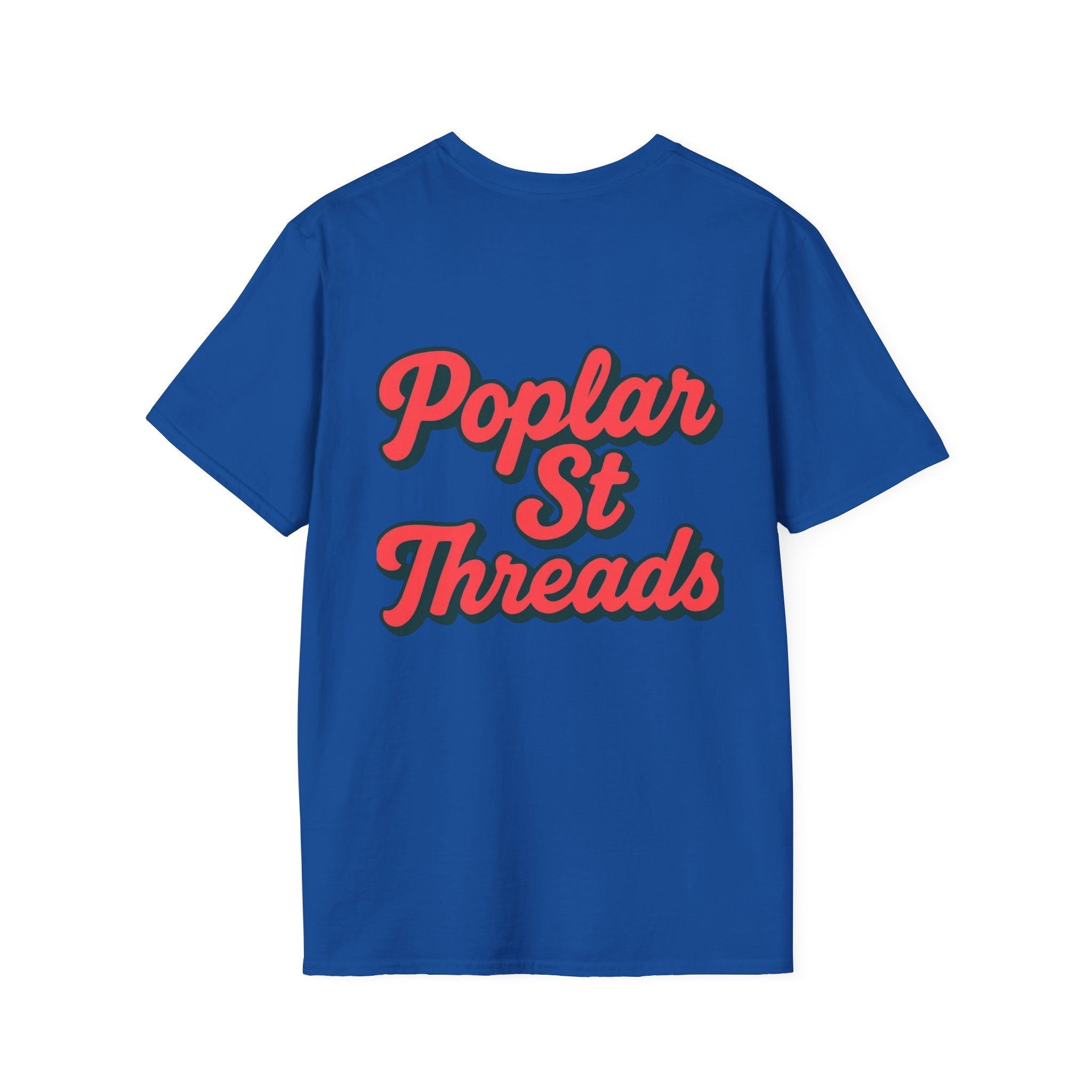 Retro Script T-Shirt — "Poplar St Threads" Graphic Tee