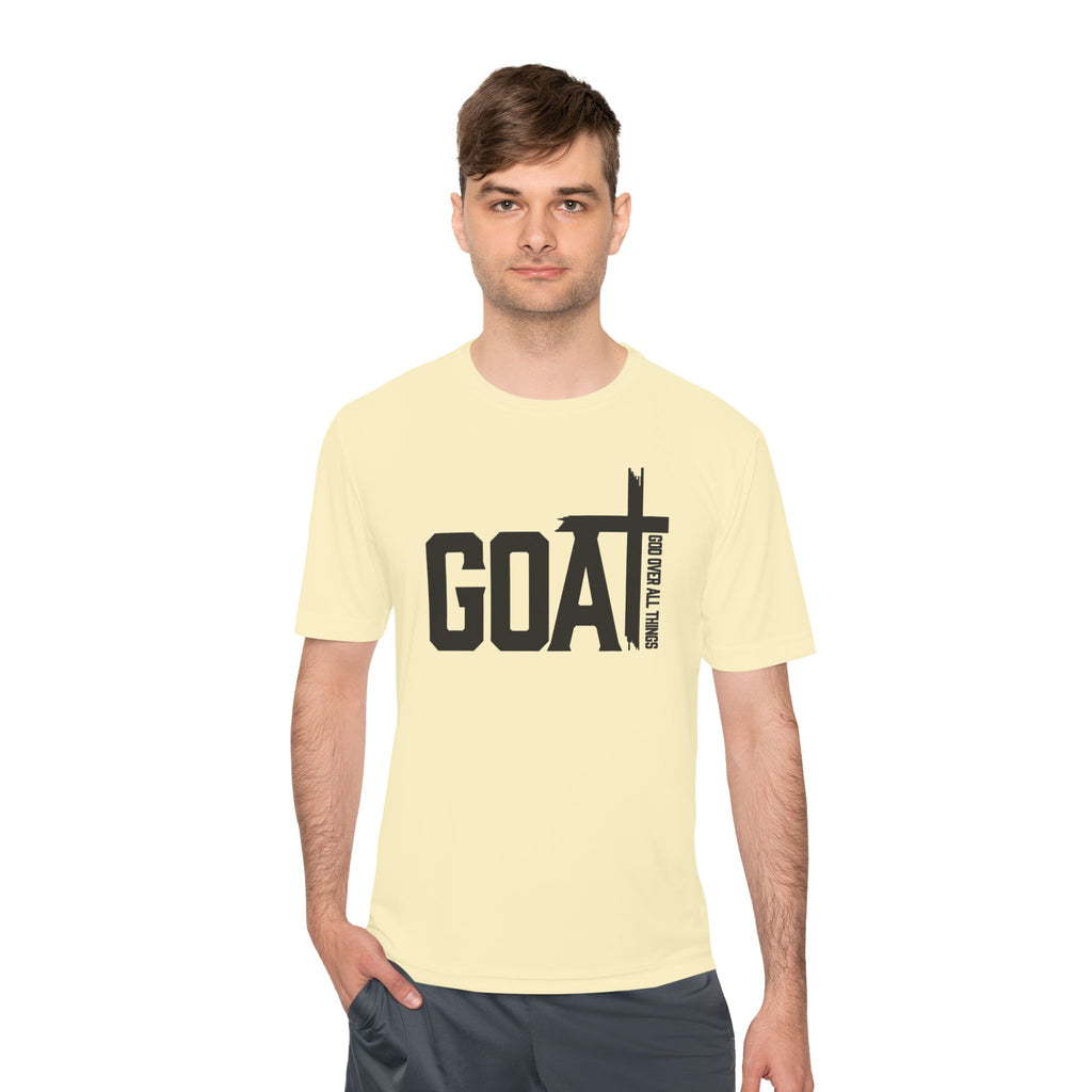 GOAT Cross Athletic Tee — "Greatest of All Time" Faith-Inspired Sports Shirt