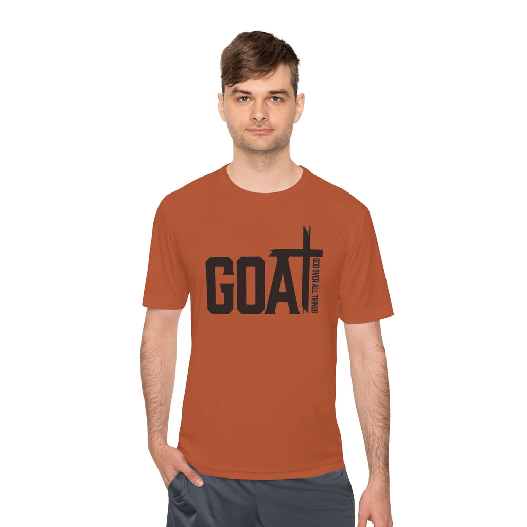 GOAT Cross Athletic Tee — "Greatest of All Time" Faith-Inspired Sports Shirt