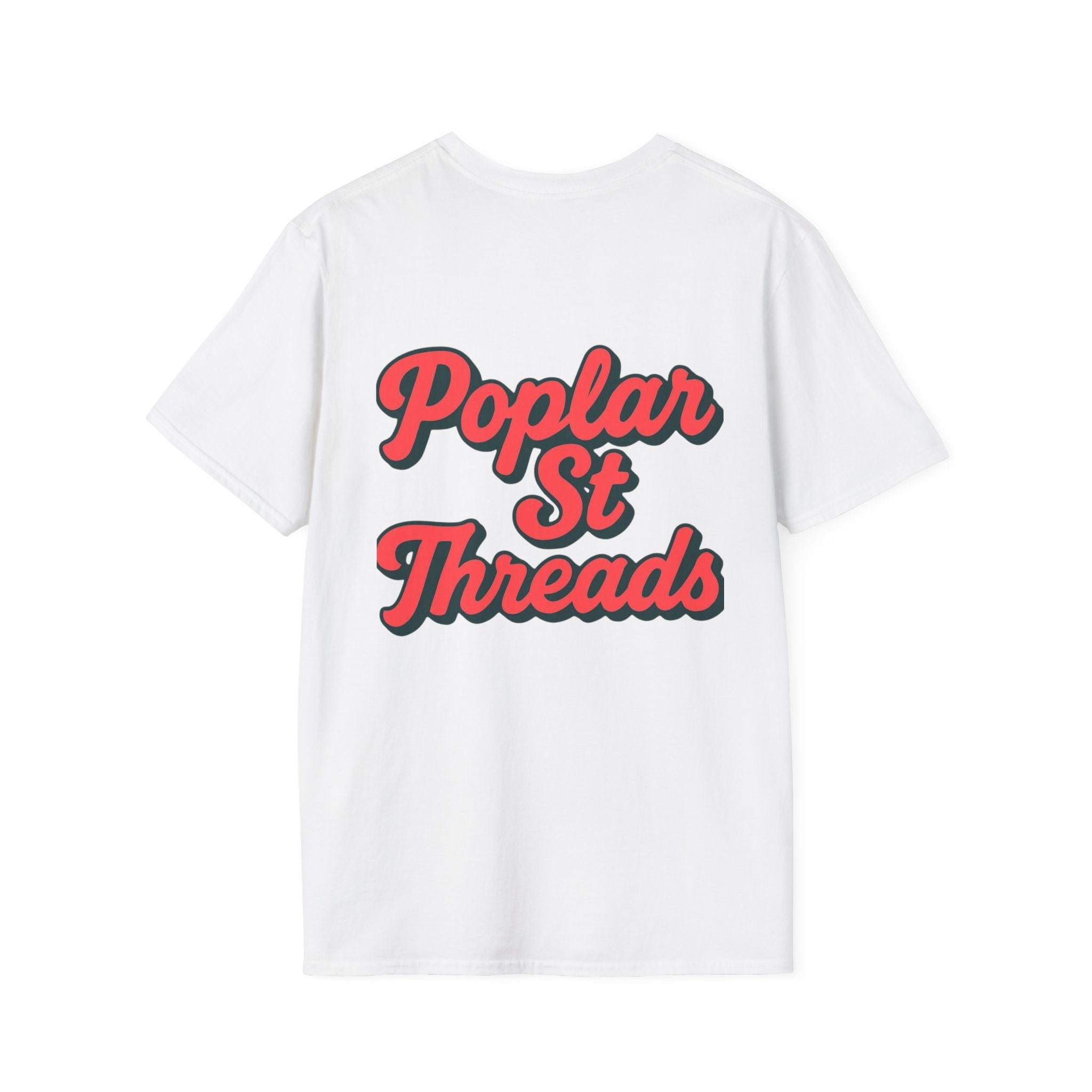 Retro Script T-Shirt — "Poplar St Threads" Graphic Tee