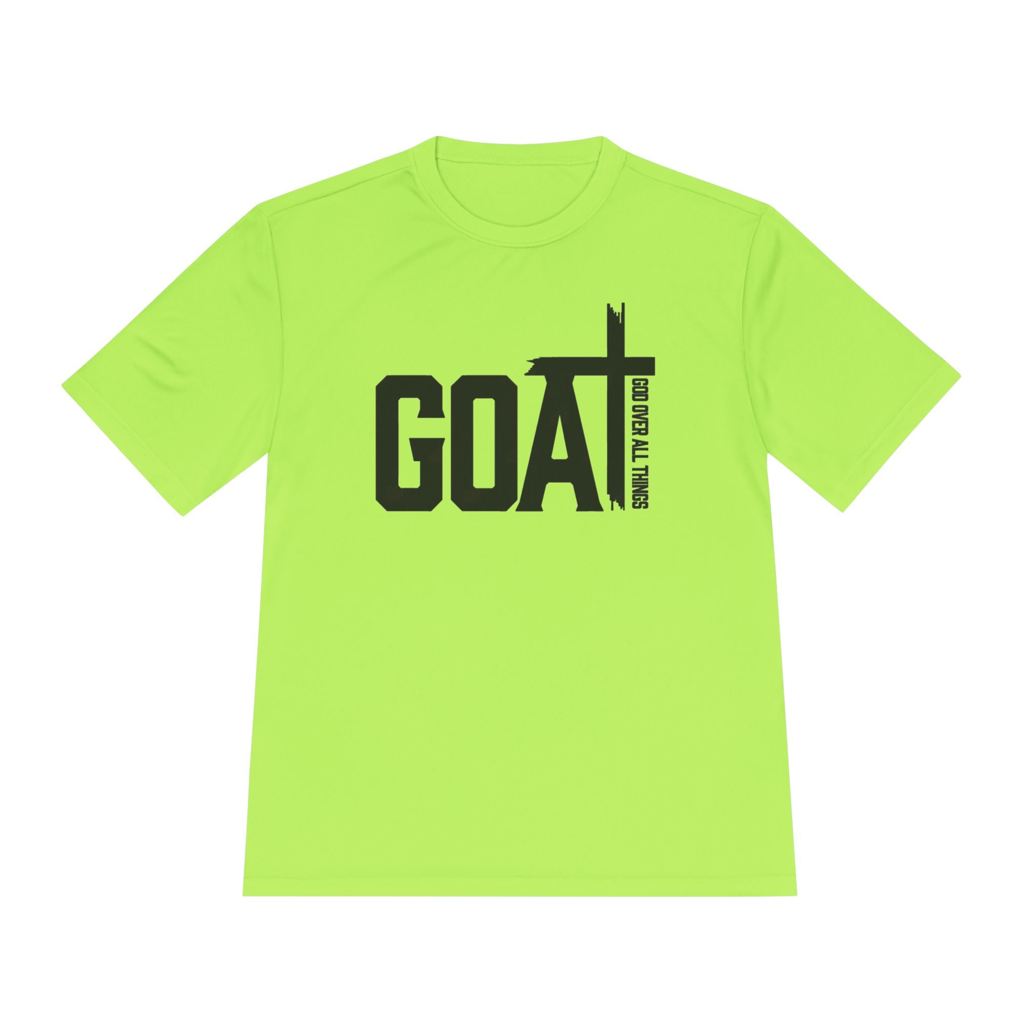 GOAT Cross Athletic Tee — "Greatest of All Time" Faith-Inspired Sports Shirt