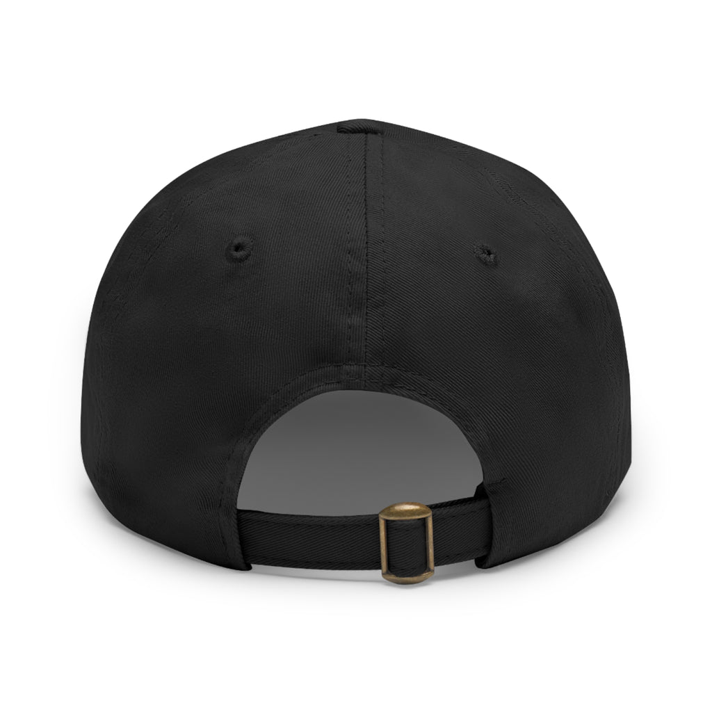 Leather Patch Dad Hat — "Poplar ST Threads" Embroidered Rectangle Cap