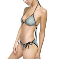 Vintage Mint Swirl Bikini — Women's Tie-Side Triangle Swimsuit