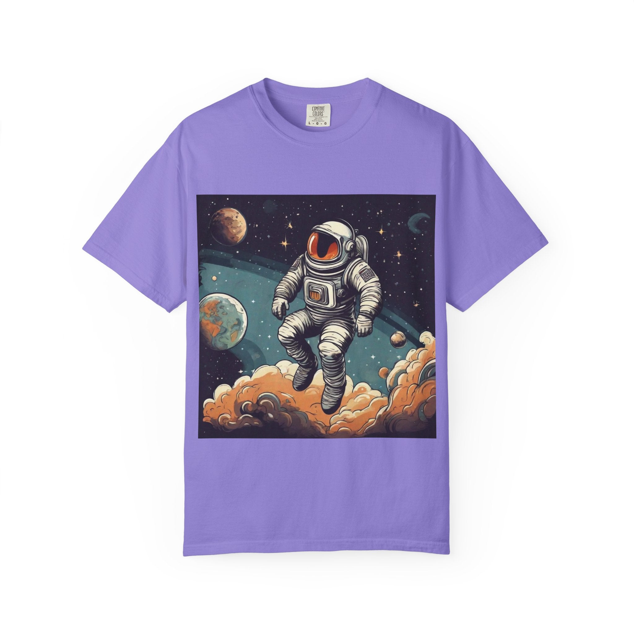Astronaut Space Art T-Shirt — Vintage Cosmic Explorer Tee