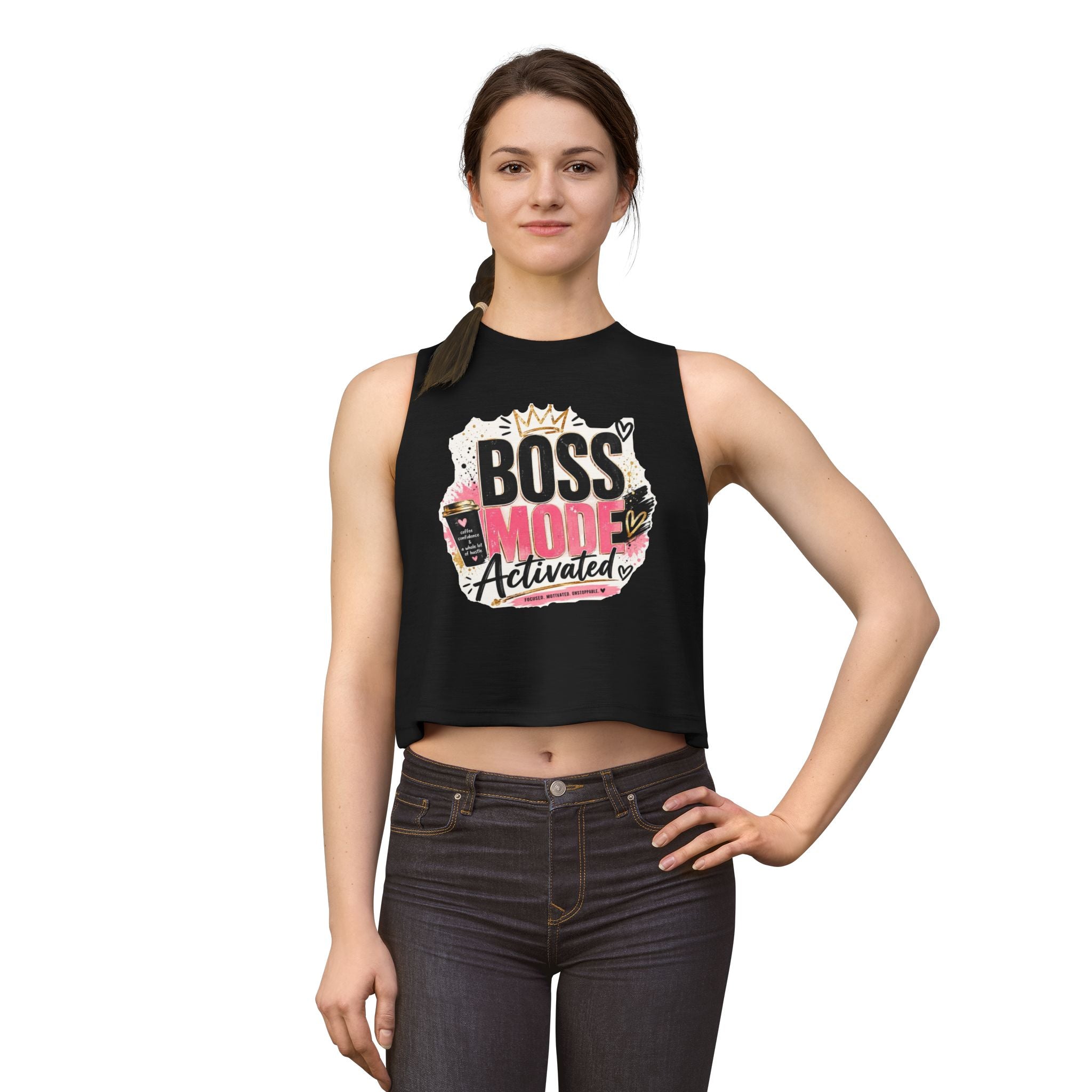 Boss Mode Activated Crop Top — Motivational Women's Cropped Tank