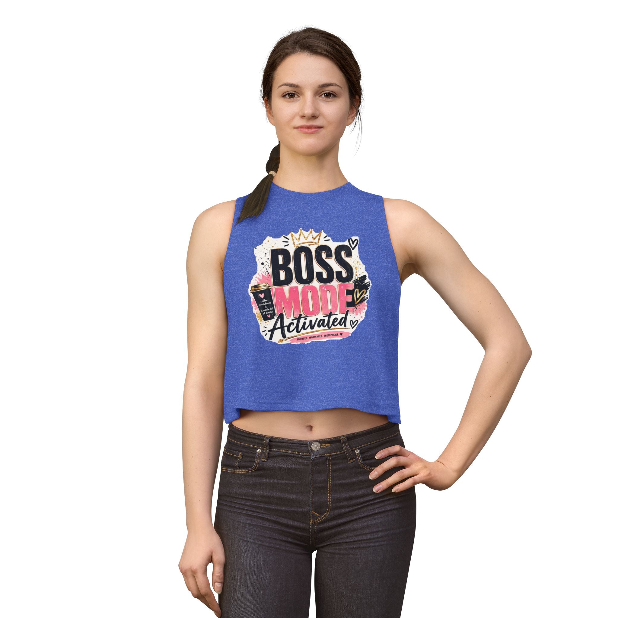 Boss Mode Activated Crop Top — Motivational Women's Cropped Tank