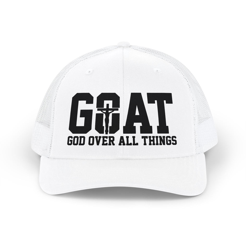 GOAT 'God Over All Things' Trucker Cap - Christian Snapback Hat