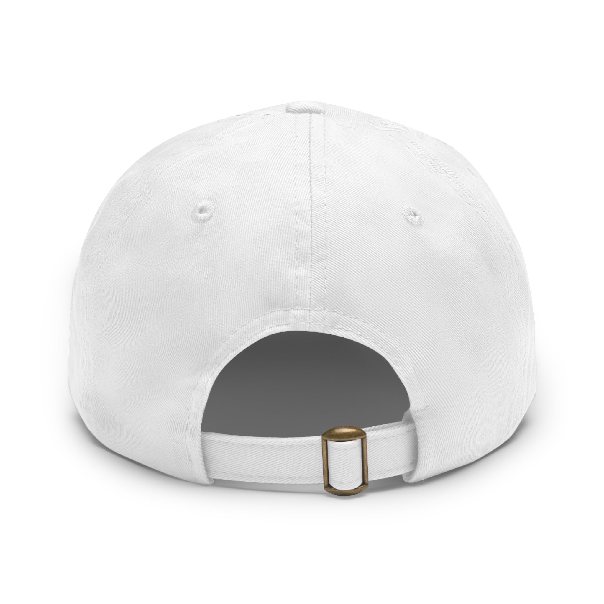 Leather Patch Dad Hat — "Poplar ST Threads" Embroidered Rectangle Cap