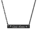 Engraved "Girl Mom" Horizontal Bar Necklace — Personalized Mother's Day Gift