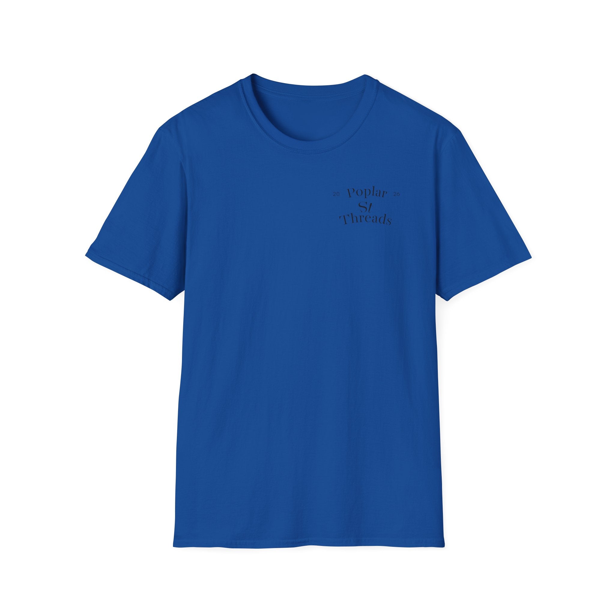 Retro Script T-Shirt — "Poplar St Threads" Graphic Tee