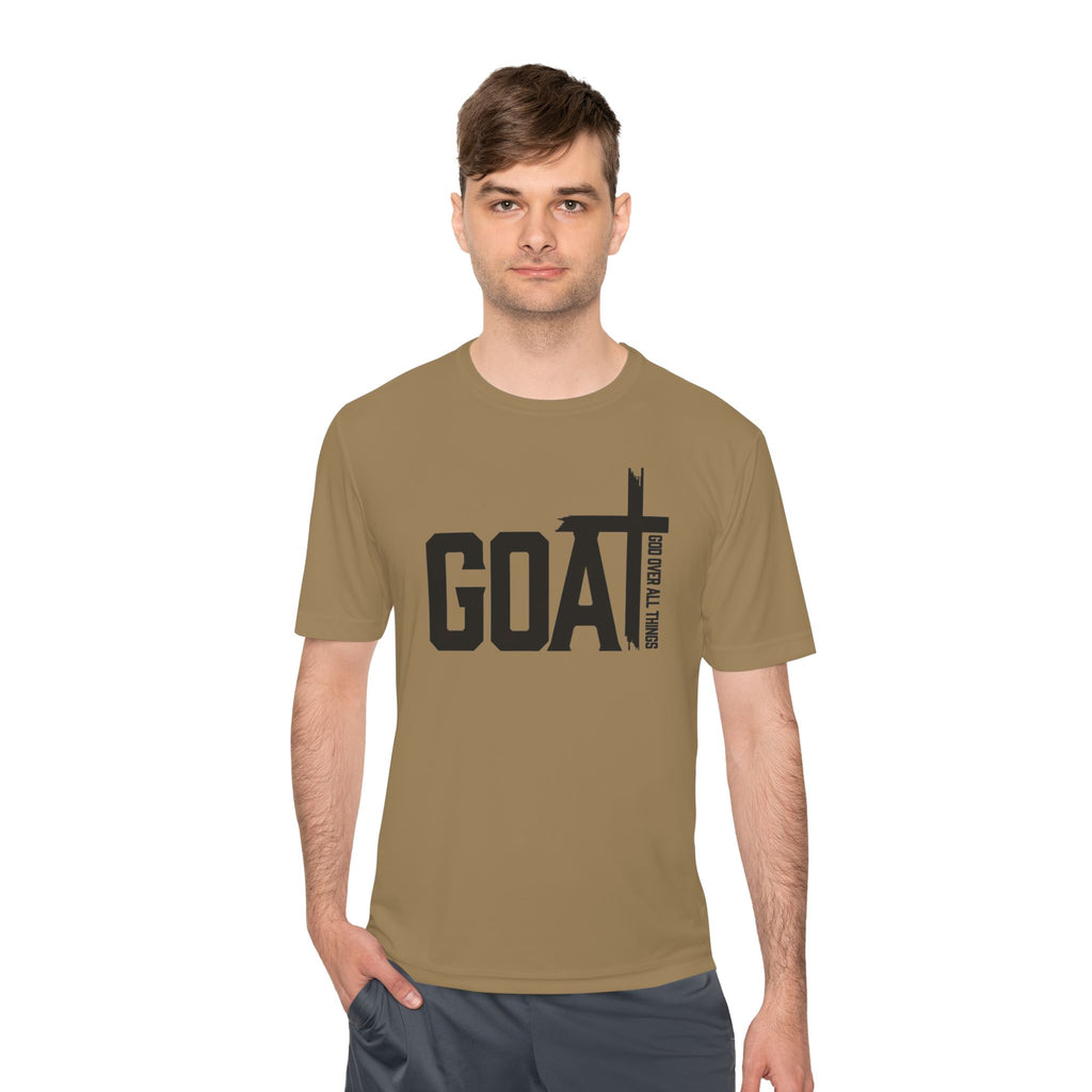GOAT Cross Athletic Tee — "Greatest of All Time" Faith-Inspired Sports Shirt