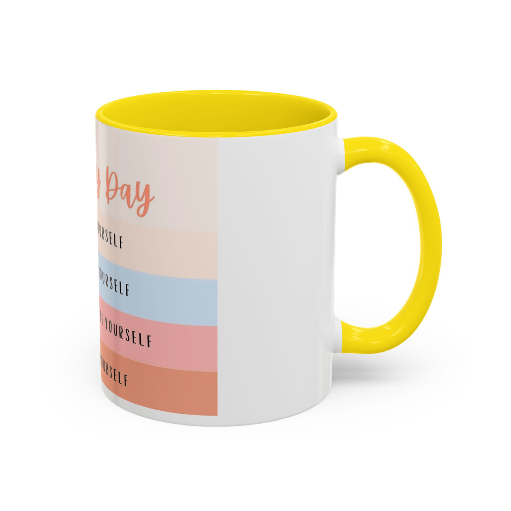 Day By Day Inspirational Coffee Mug — 'Support, Motivate, Think Highly, Pray'