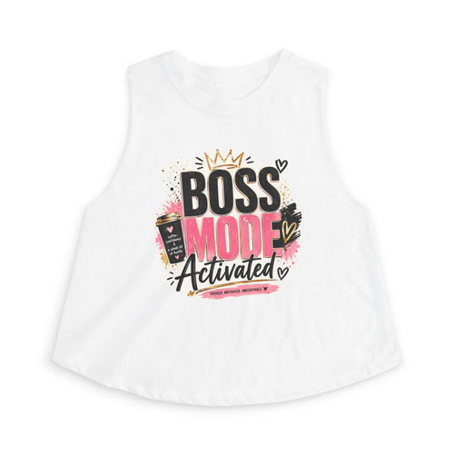 Boss Mode Activated Crop Top — Motivational Women's Cropped Tank