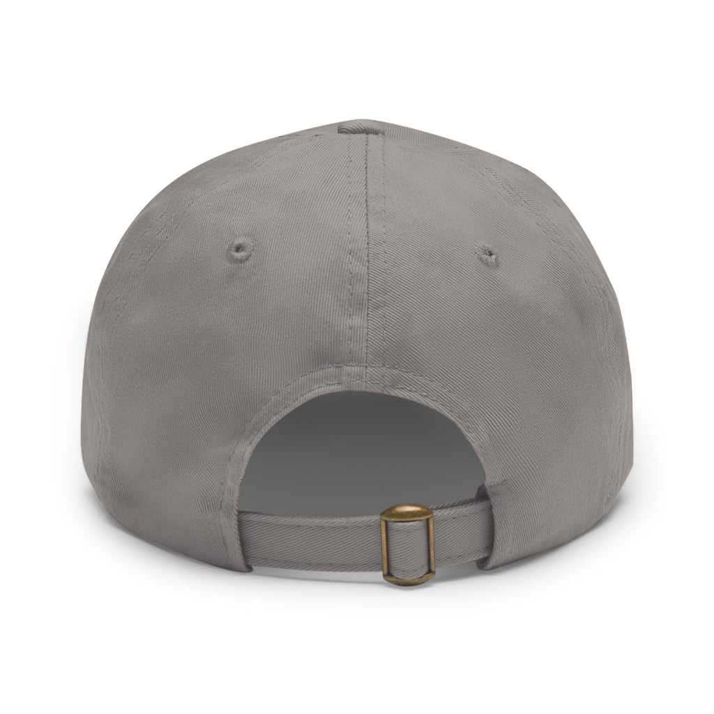 Leather Patch Dad Hat — "Poplar ST Threads" Embroidered Rectangle Cap