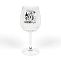 12oz Stemmed Wine Glass – "A Friend With Wine Is A Friend Indeed" Elegant Gift
