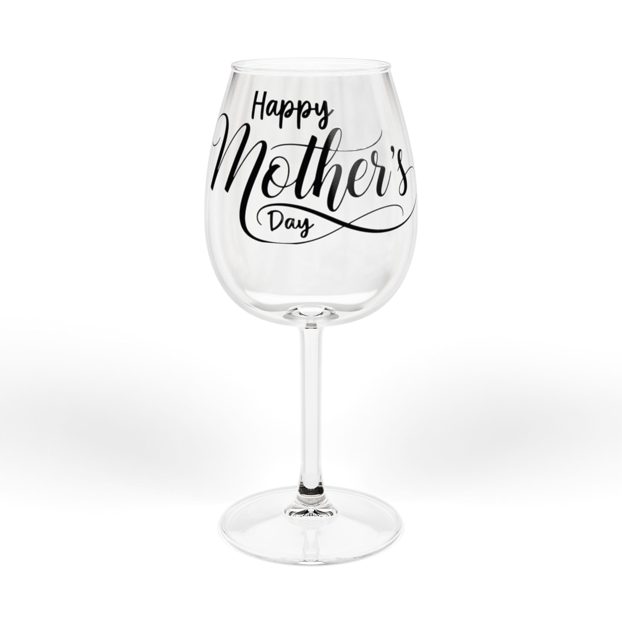 Mother's Day 12oz Wine Glass — "Happy Mother's Day" Gift Glass